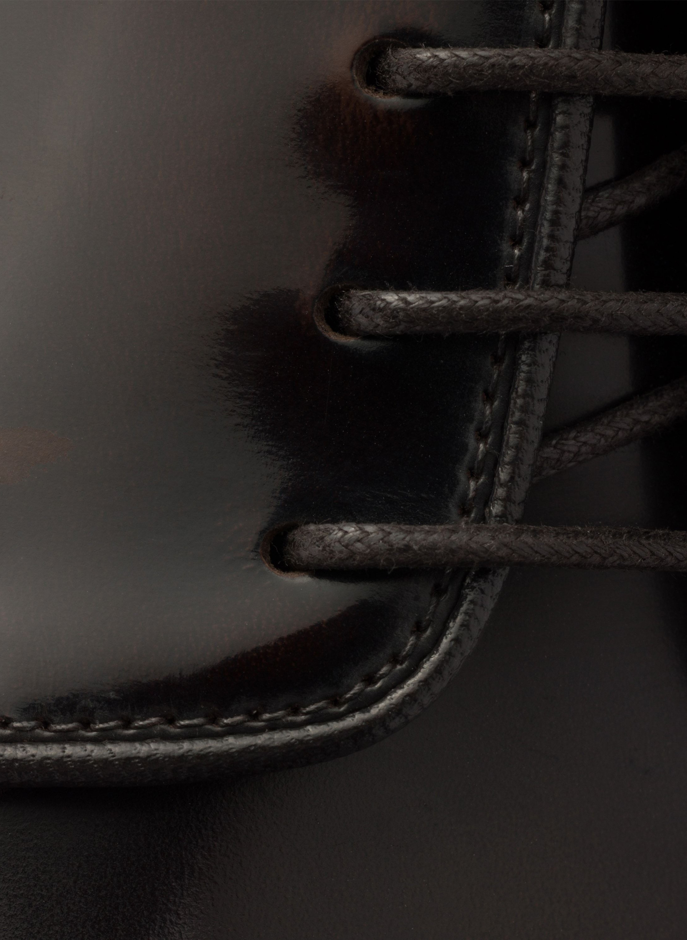 Derbies en cuir brossé PRADA Marron
