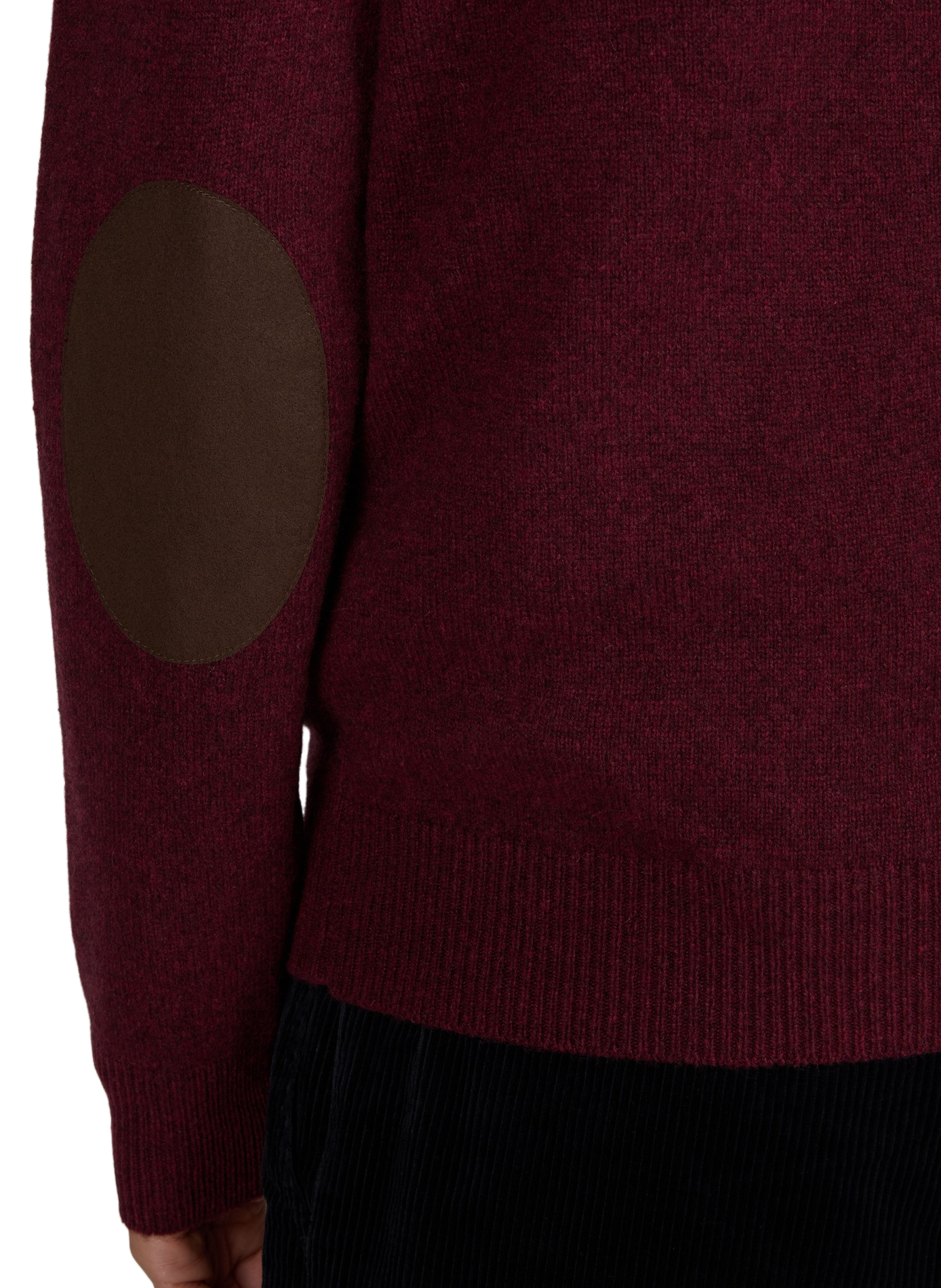 Pull droit col montant zippé en laine HACKETT Rouge