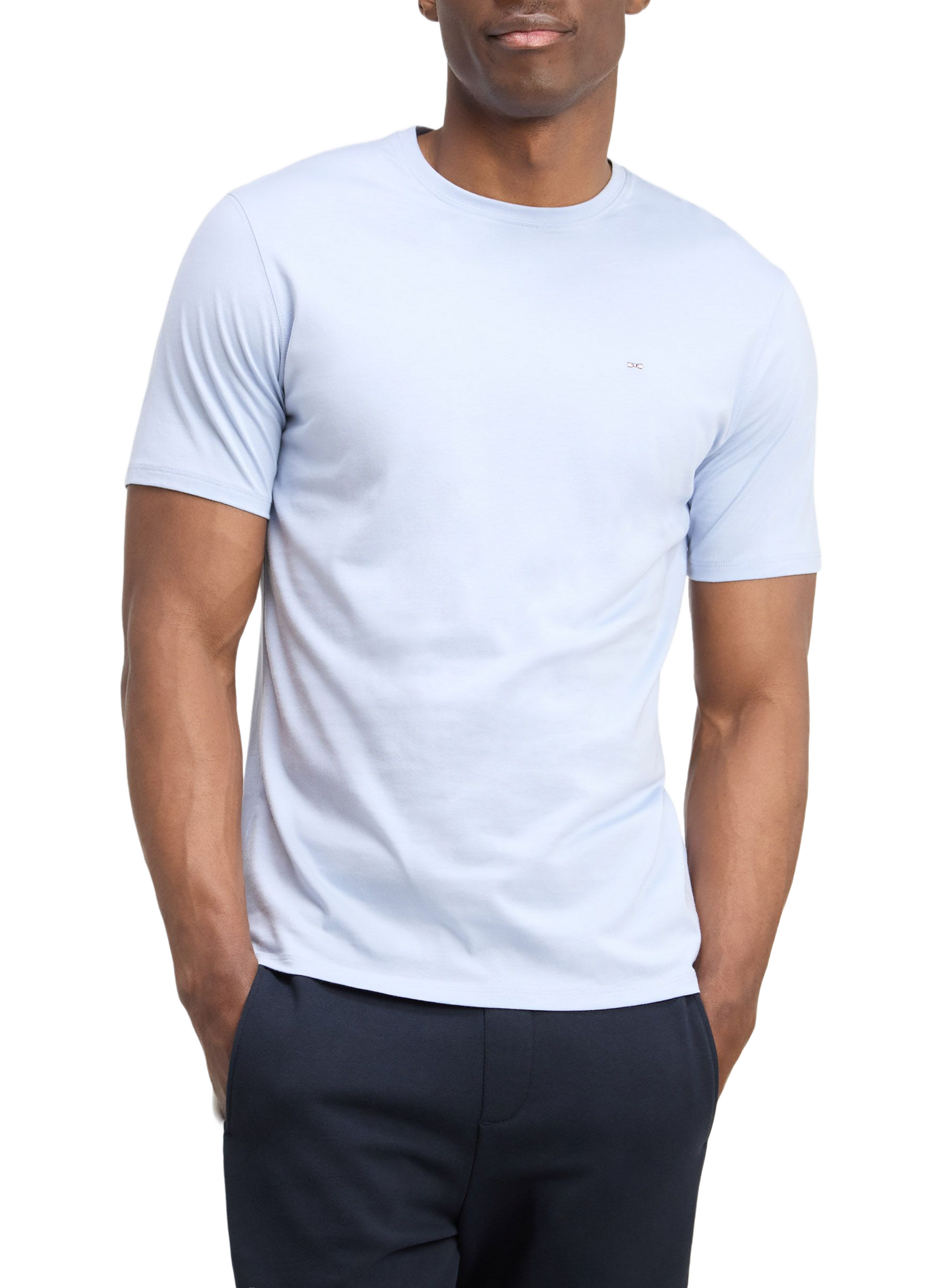 Tee-shirt col rond en coton EDEN PARK Blauw