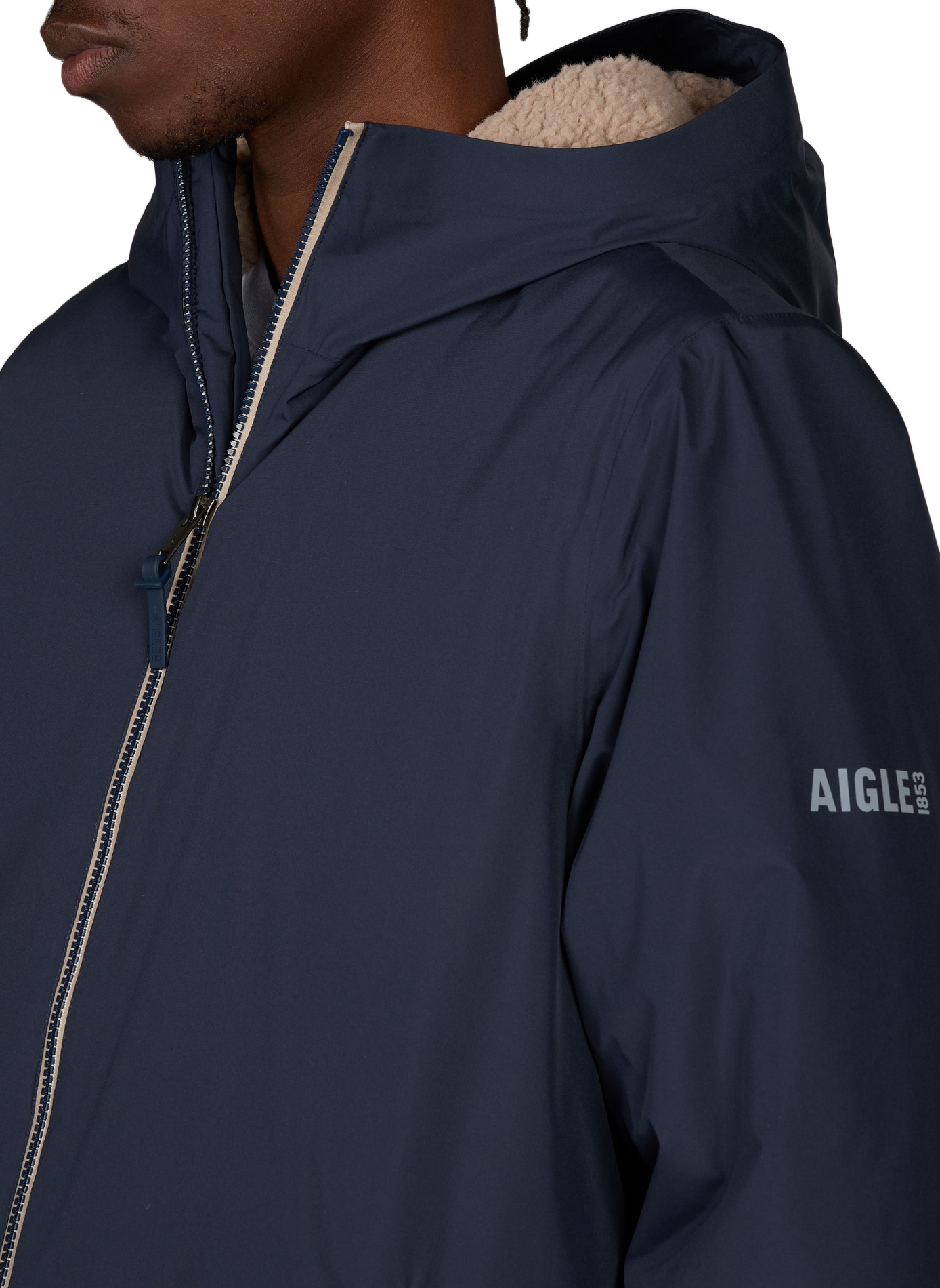 Gerade geschnittener Parka mit Kapuze AIGLE Blau