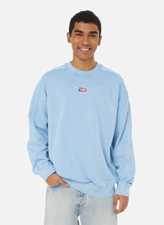 Oversized organic cotton logo sweatshirt TOMMY HILFIGER