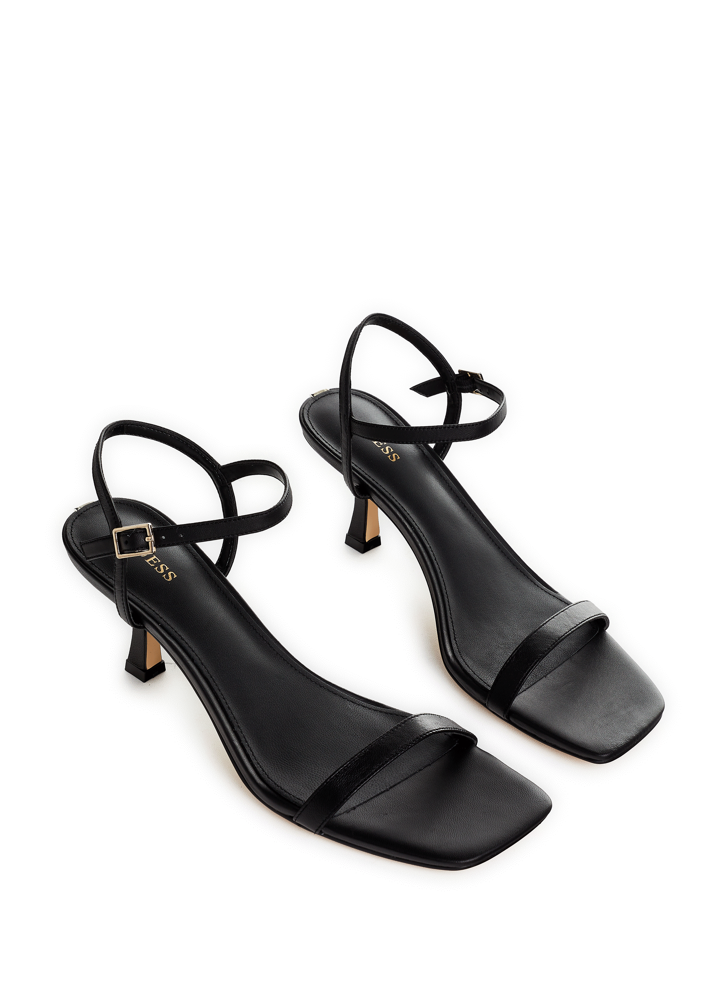 Sandales à talon en cuir