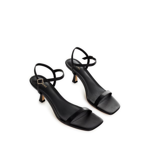 Sandales à talon en cuir