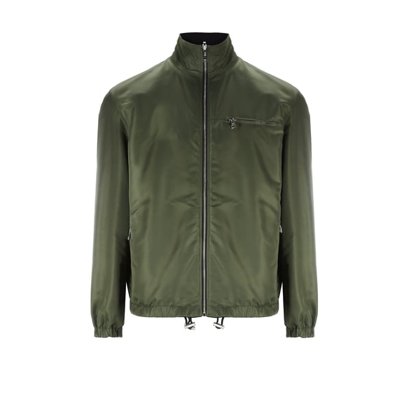 Alexander Mcqueen Khaki Black High-neck Sweater In Green