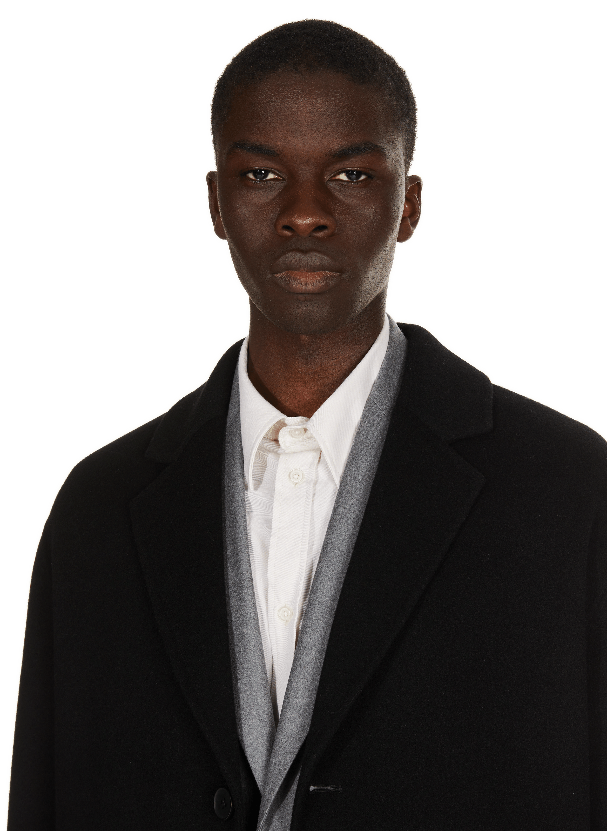 Straight wool coat SAISON 1865 Black