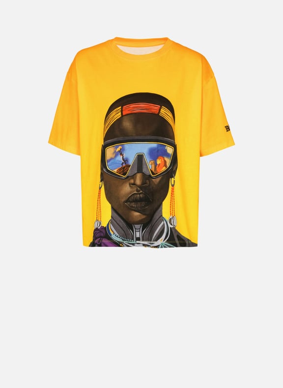 Disney x balmain : the lion king - t-shirt ample imprimé nika mtwana Multicolore by BALMAIN BALMAIN Disney x balmain : the lion king - t-shirt ample imprimé nika mtwana Multicolore