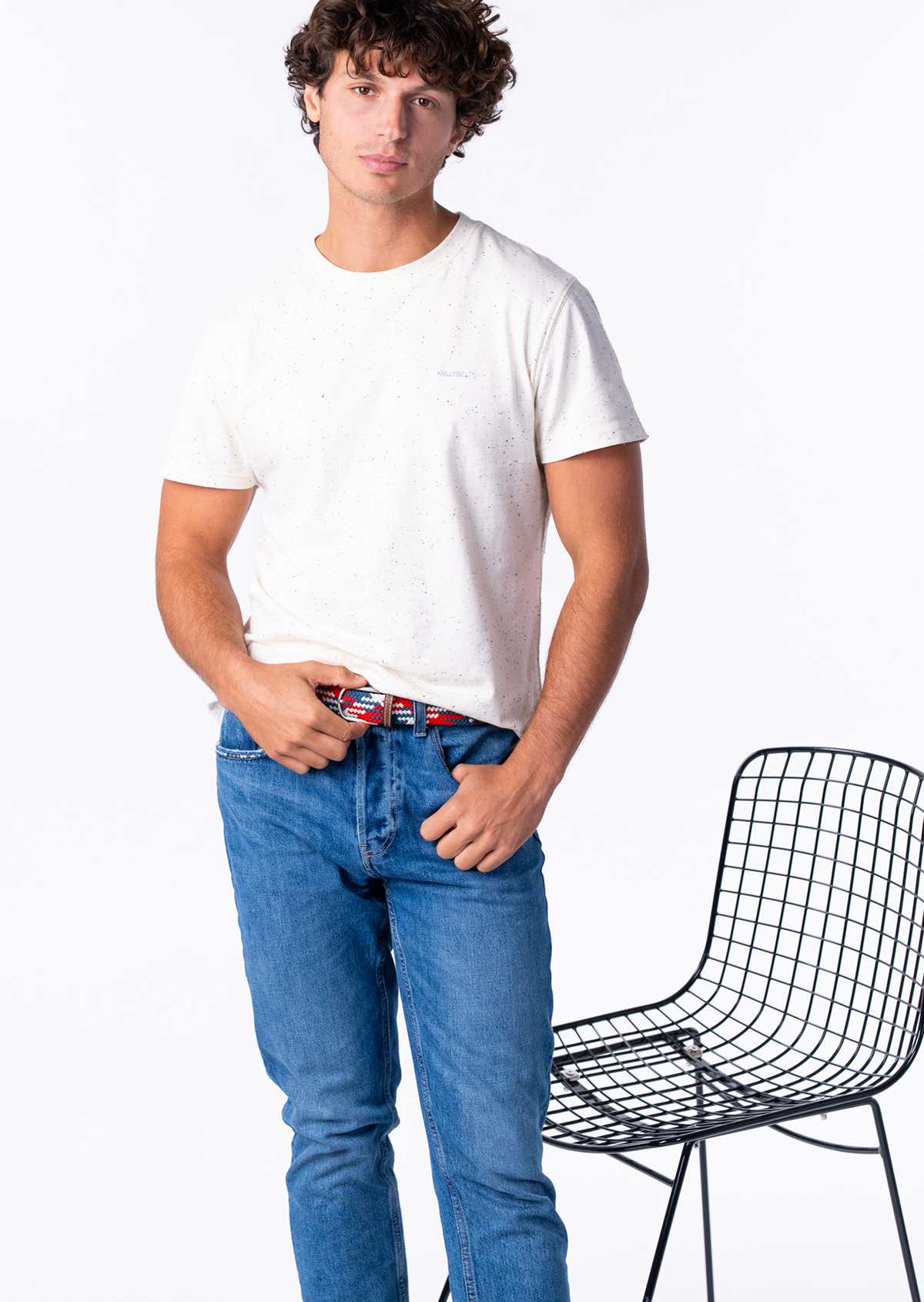 Ceinture tressée élastique multicolore BILLYBELT Vert