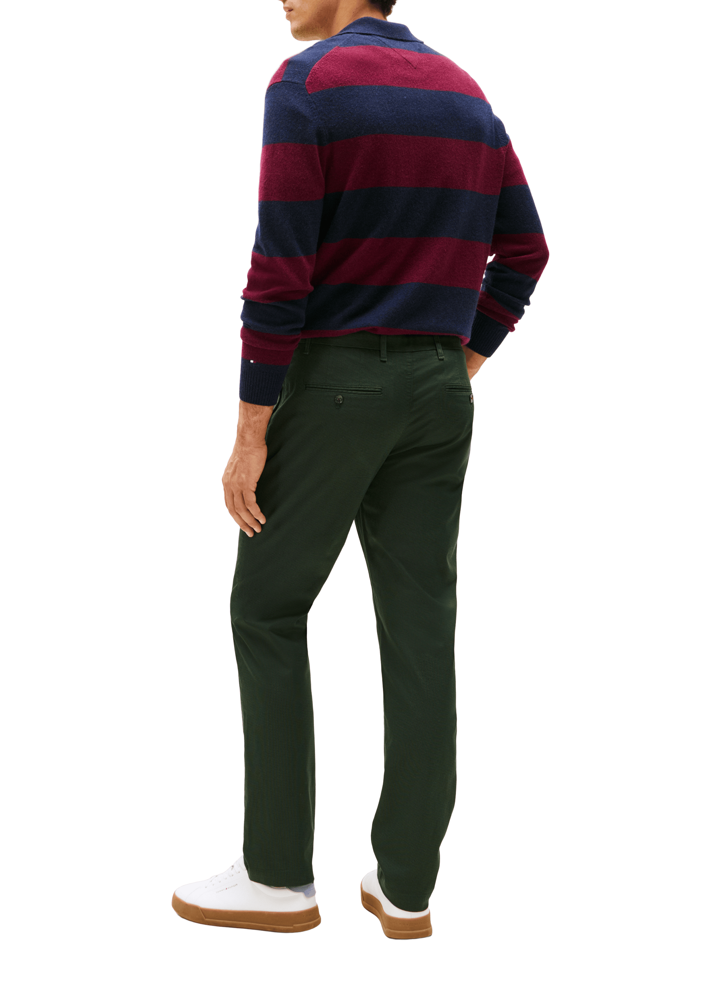 Straight cotton chinos TOMMY HILFIGER Green