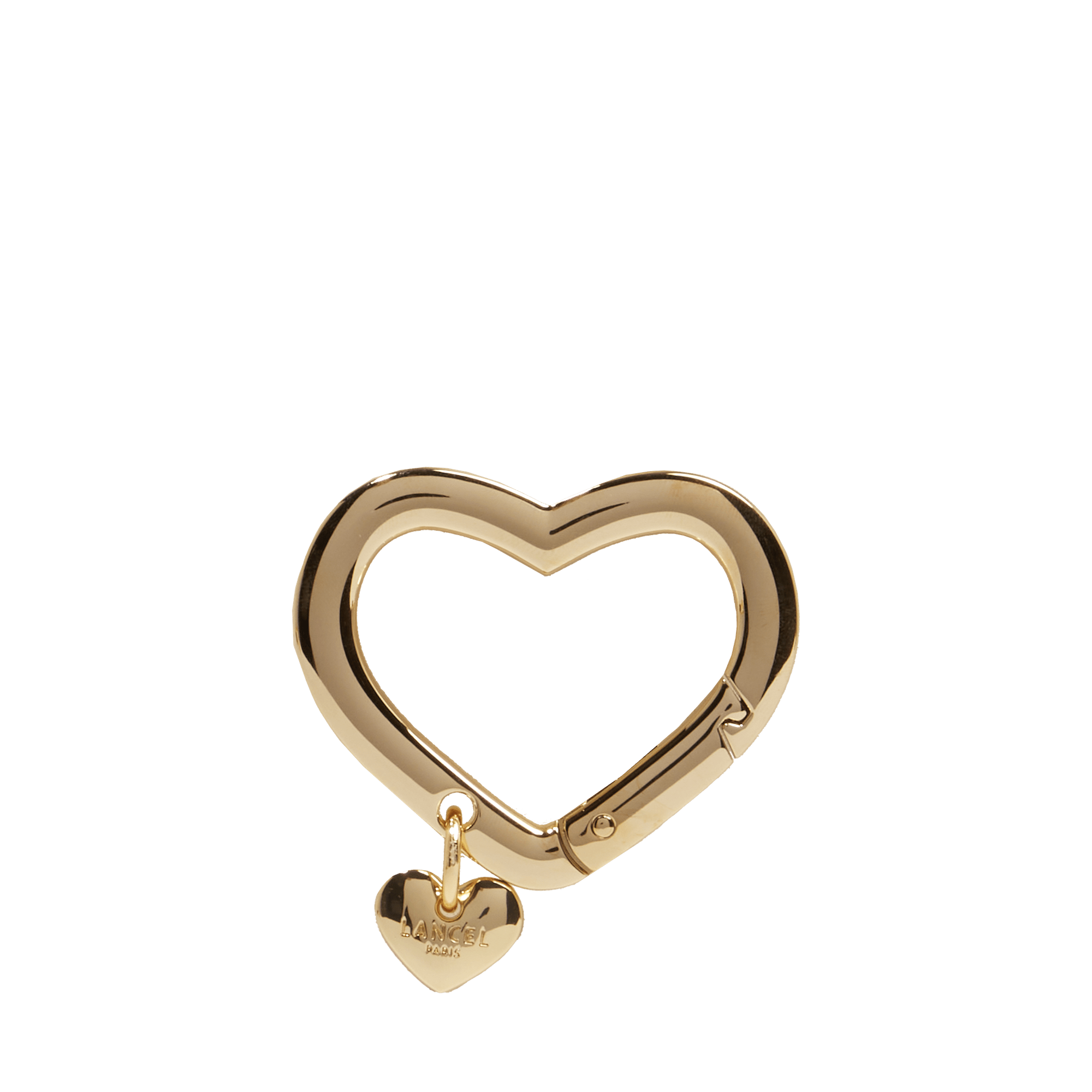 Bijou de sac cœur enveloppe de lancel en cuir LANCEL Doré