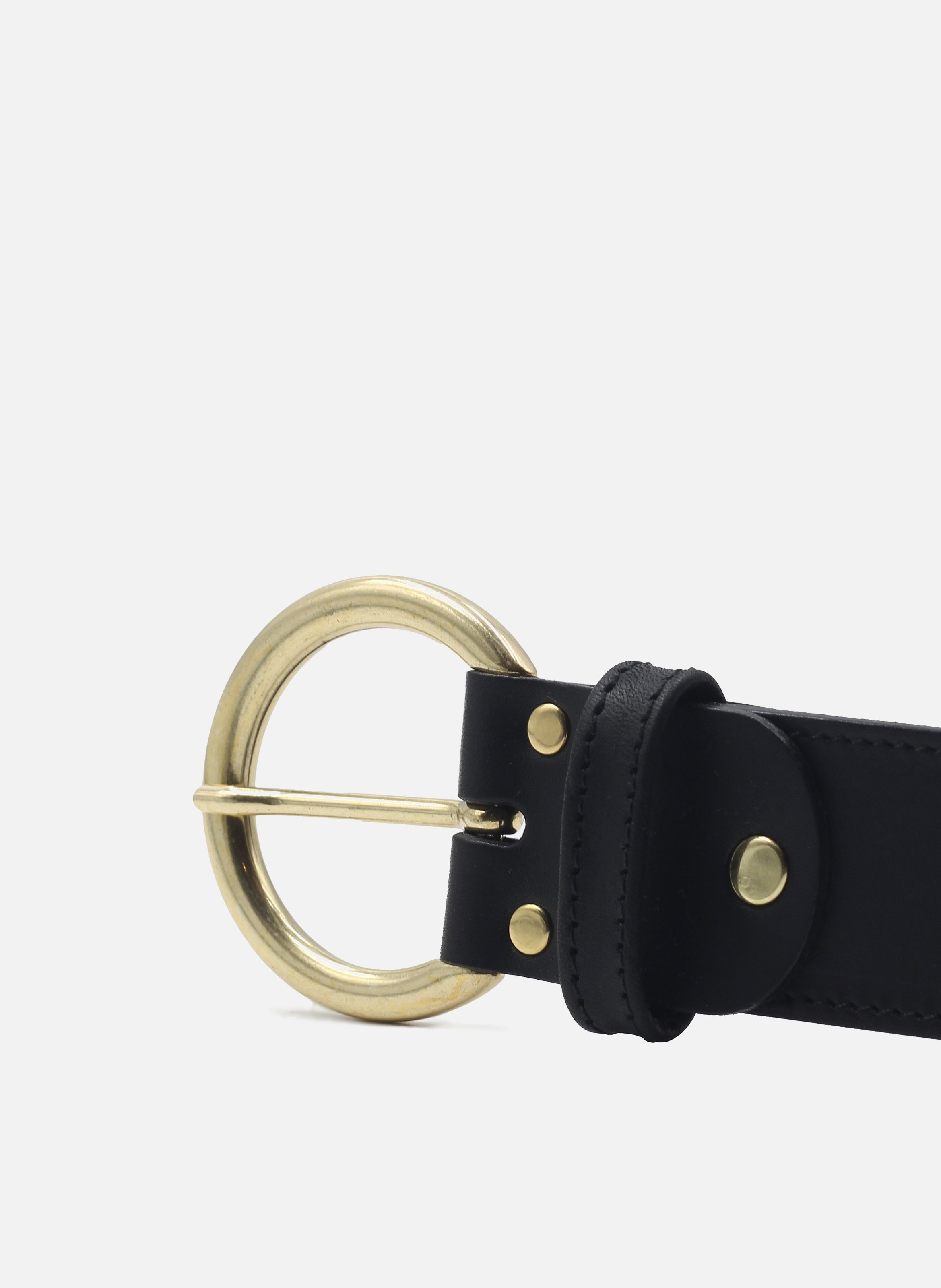 Ceinture bohème cuir lisse JULES & JENN Noir