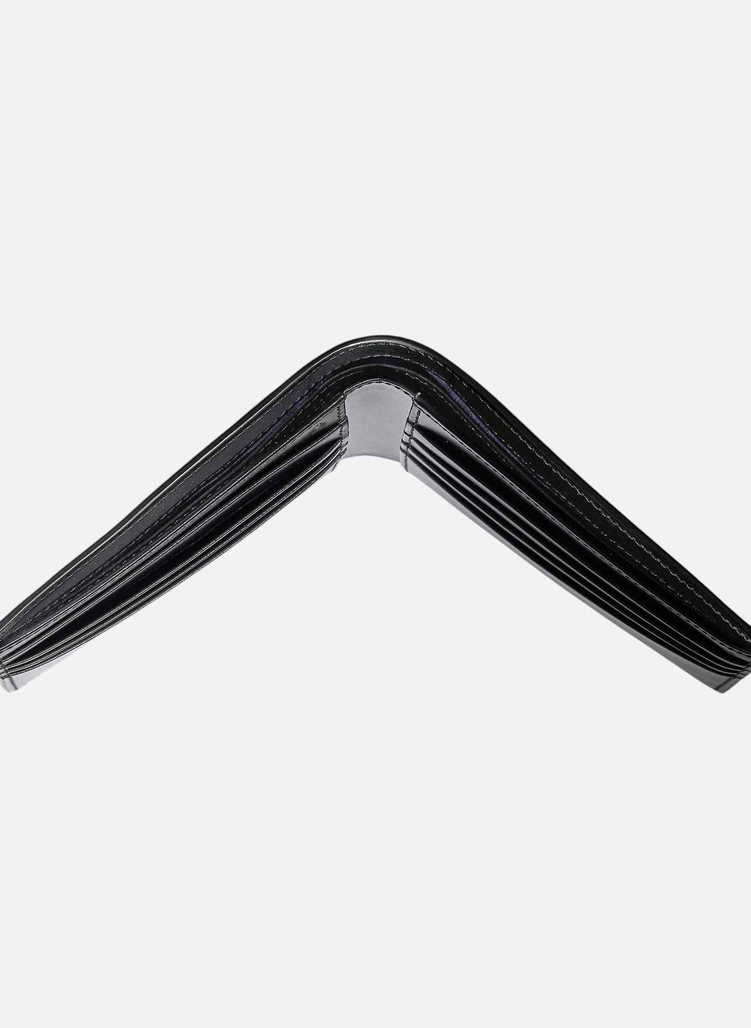 Porte cartes avec poche billets emile en cuir lisse effet box LE TANNEUR Noir