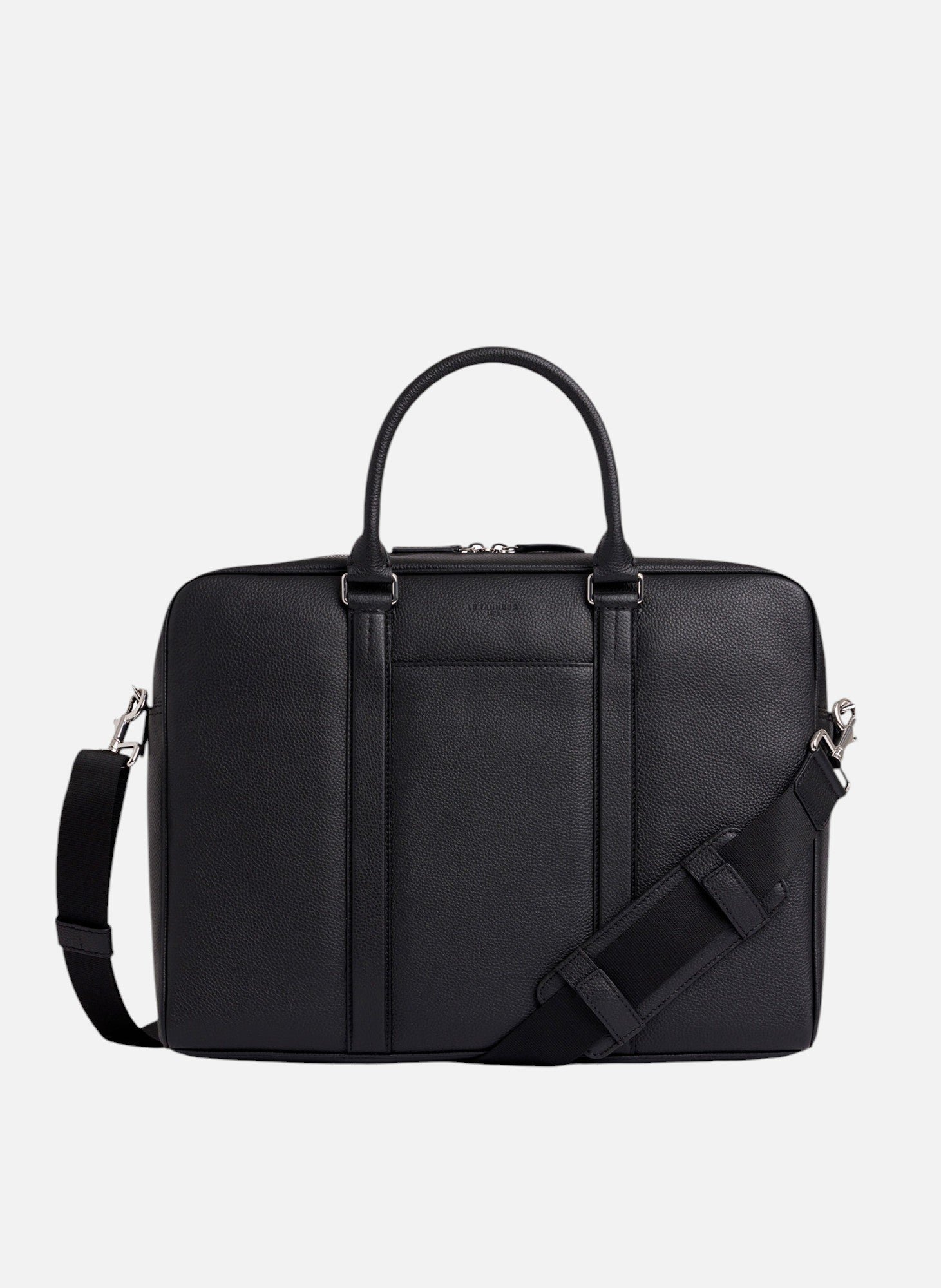 Porte documents 15" charles en cuir grainé grand modèle LE TANNEUR Noir