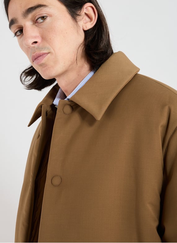 Oversized coat with classic collar | Beige by LACOSTE Oversized coat with classic collar Beige
