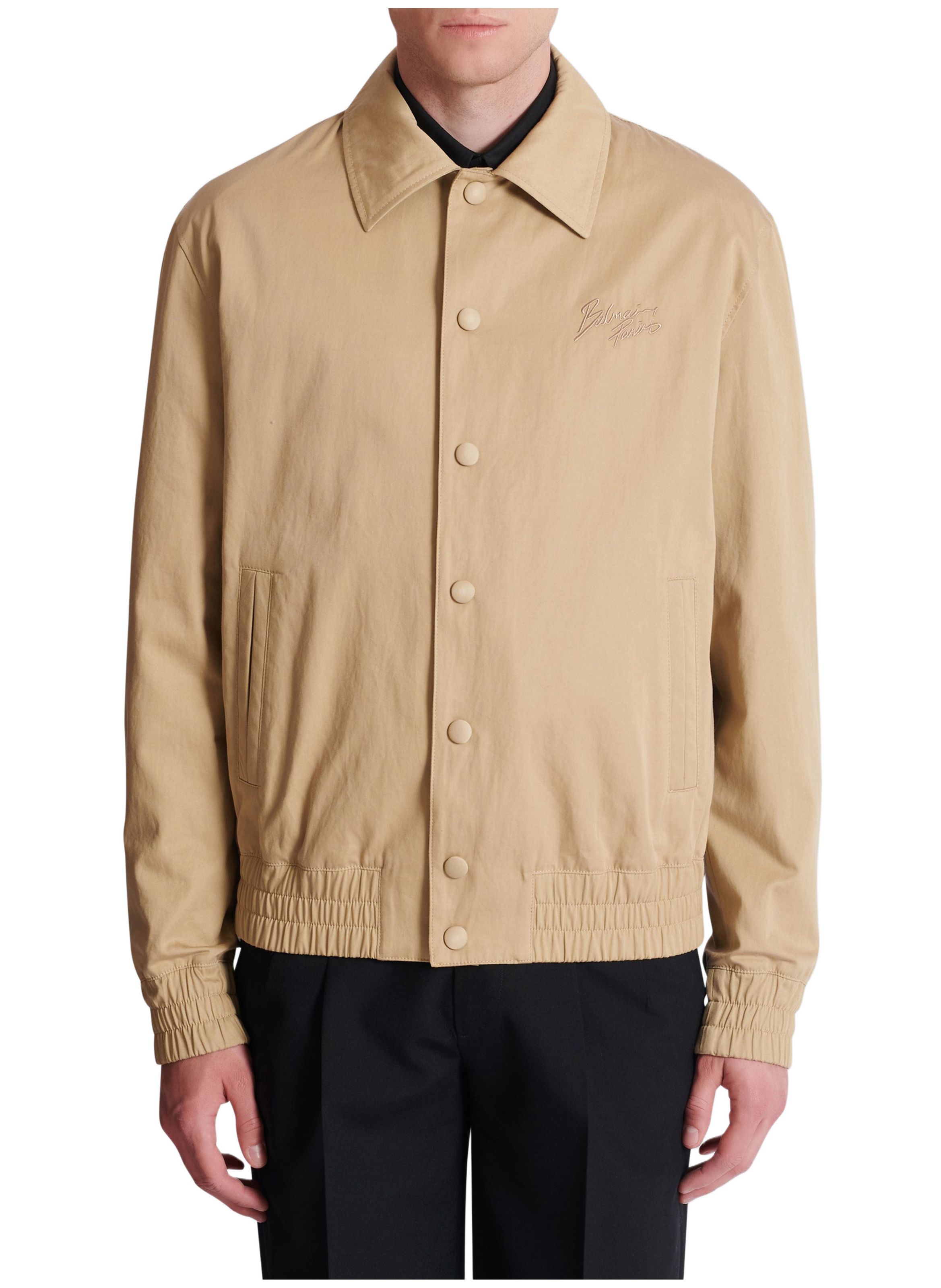Bomber en toile de coton BALMAIN Beige