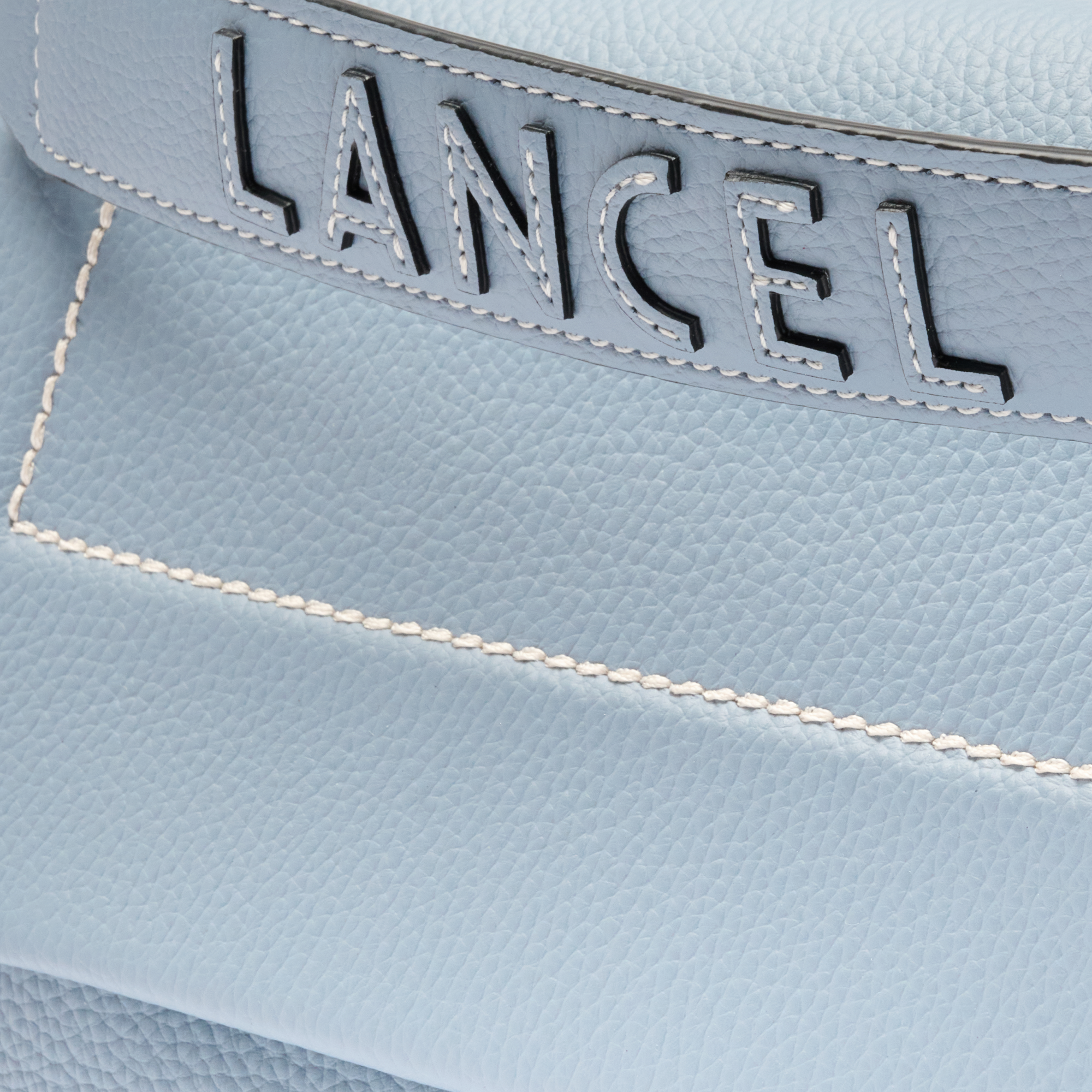 Sac rabat m ninon soft de lancel en cuir LANCEL Bleu