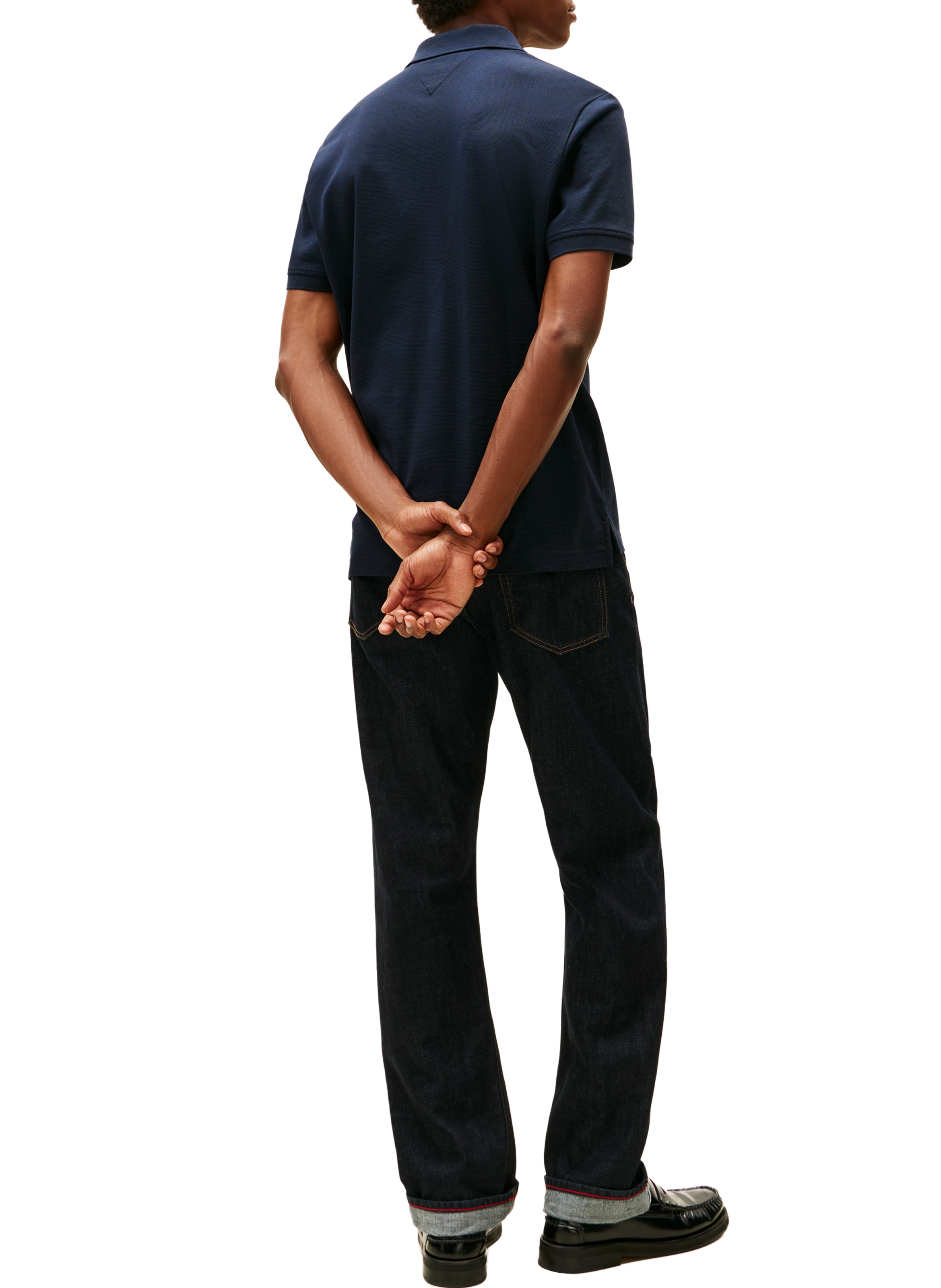 Polo with H Logo in Cotton TOMMY HILFIGER Blue