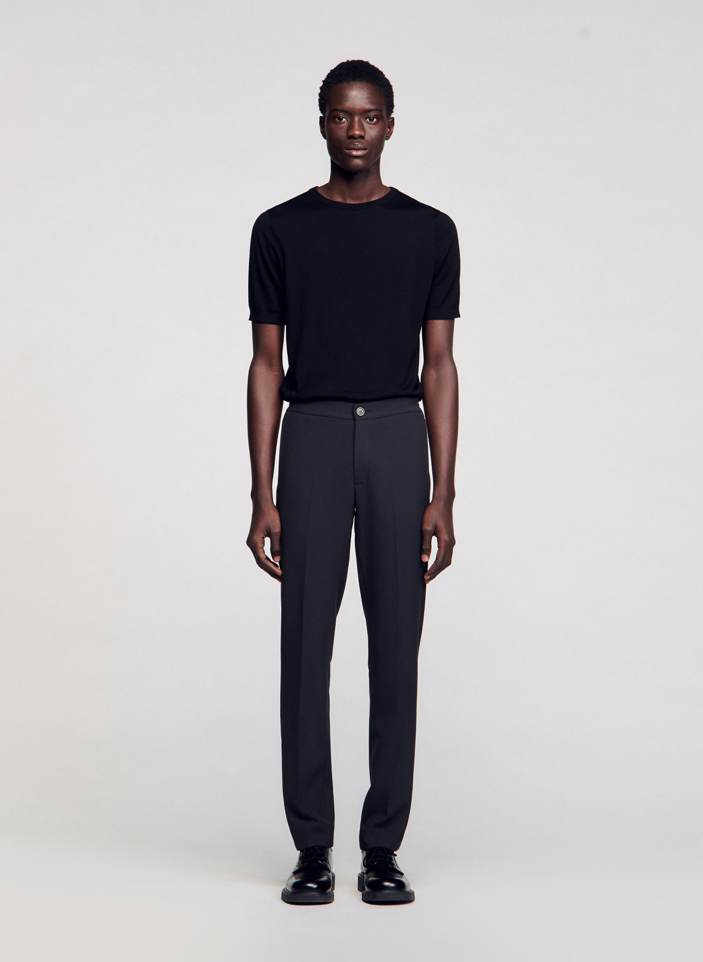 Pantalon droit SANDRO Gris