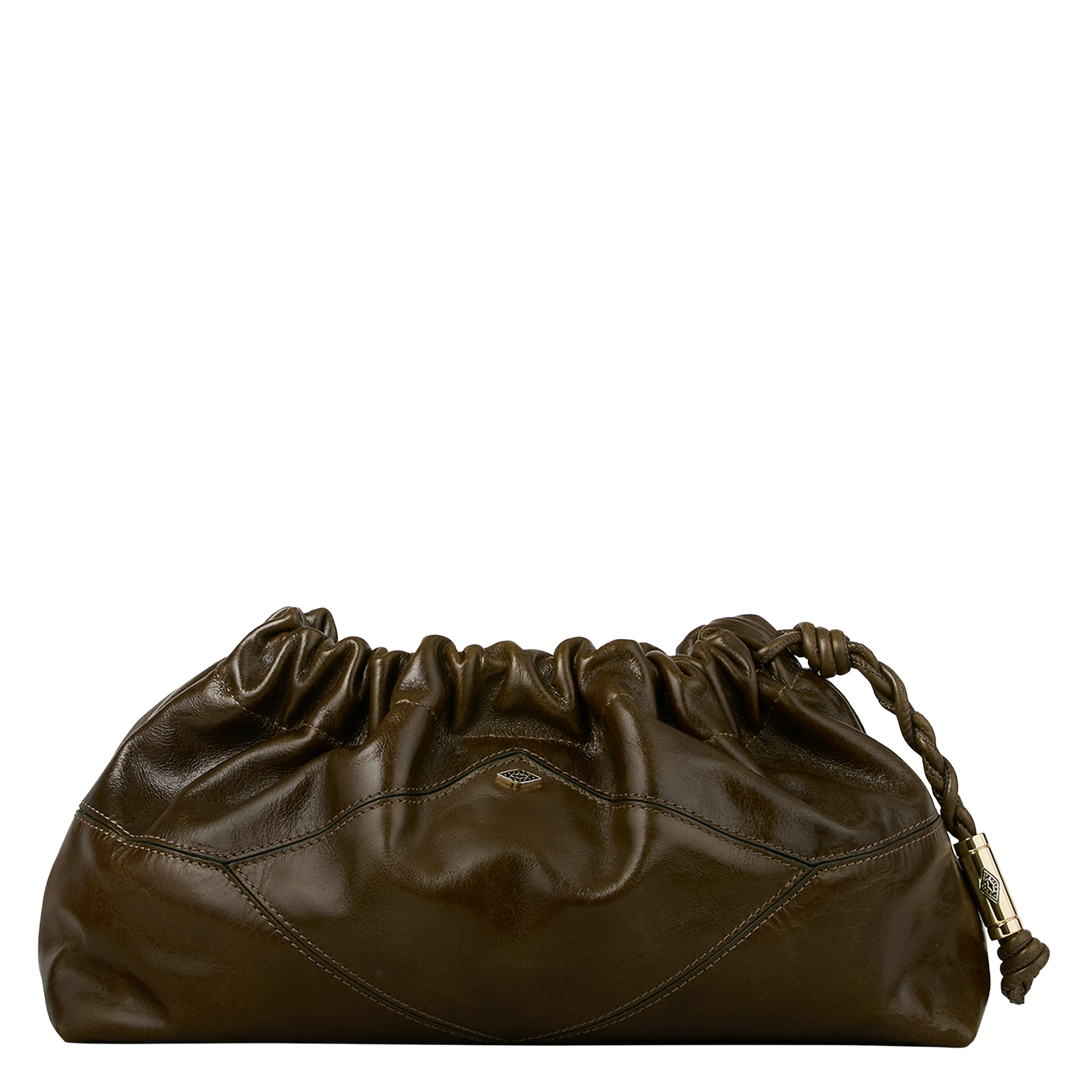 Sac à bandoulière en cuir june BA&SH Kaki