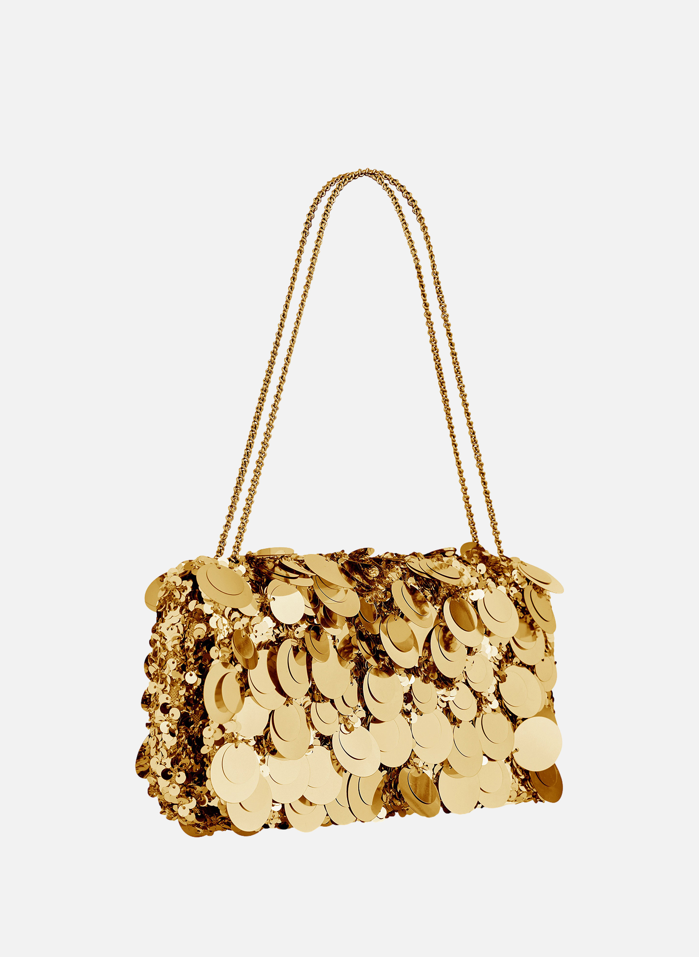 Sac baguette sparkle RABANNE Doré