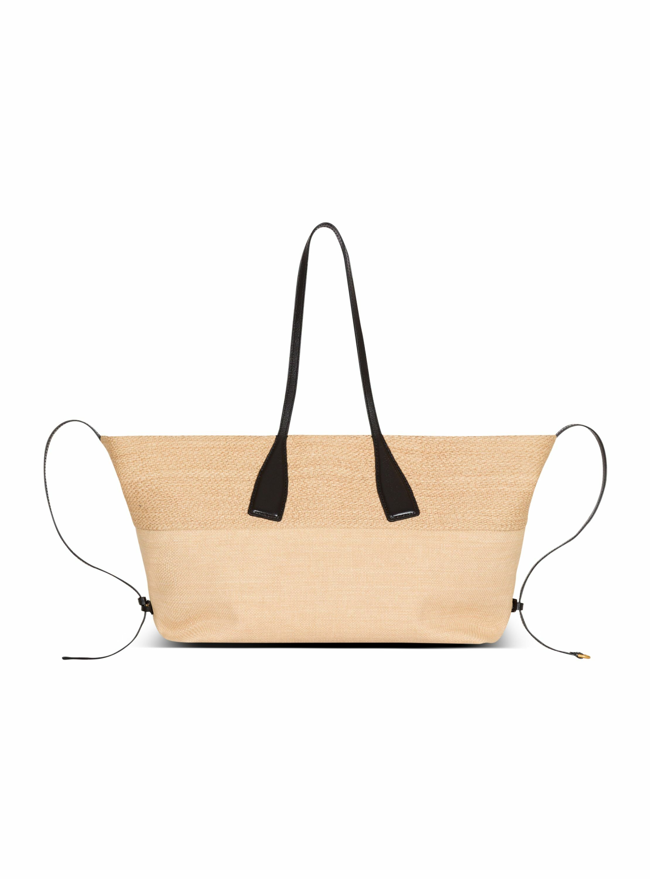 Sac cabas track en raphia BALMAIN Marron