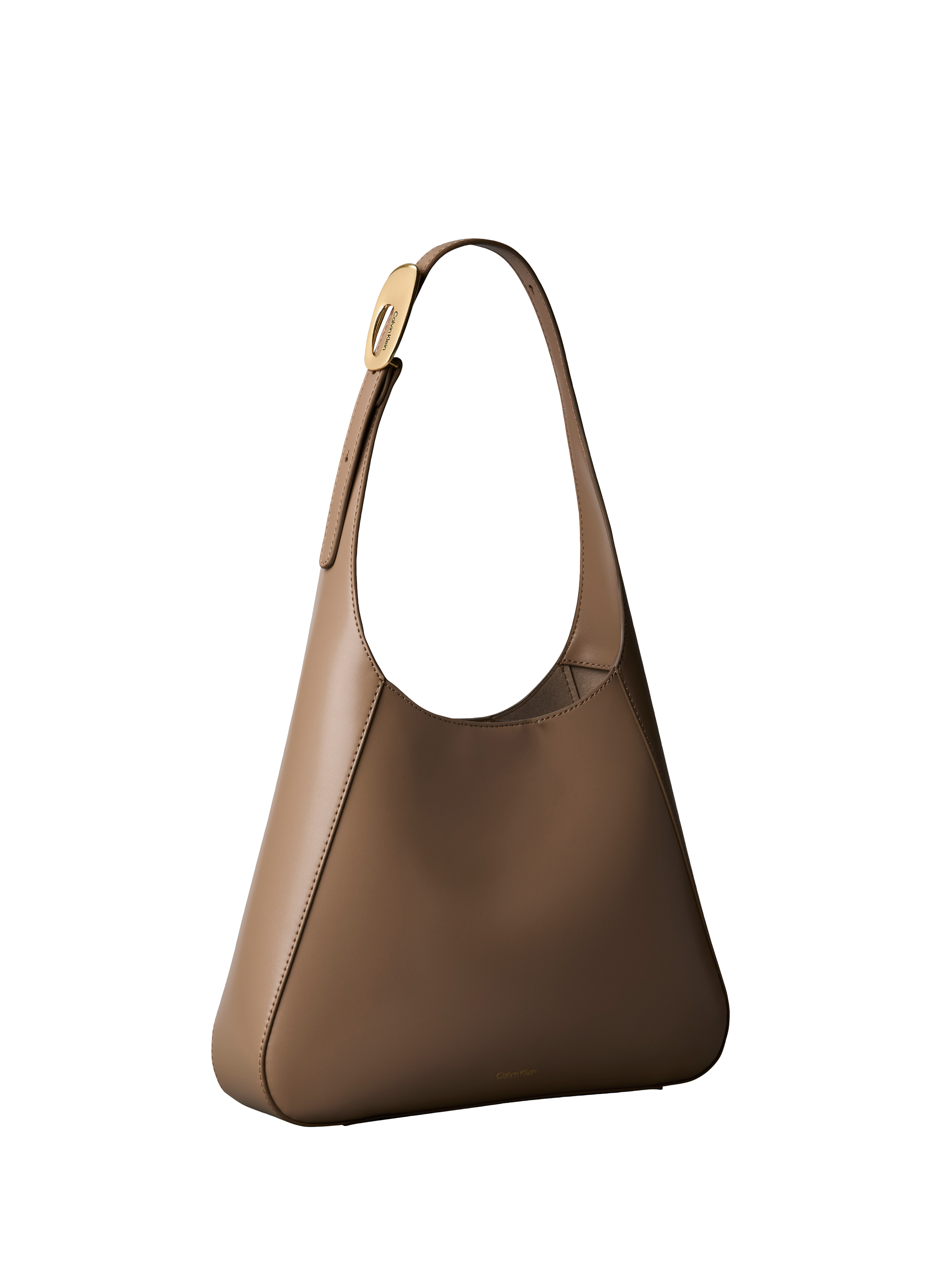 Faux leather shoulder bag CALVIN KLEIN Beige