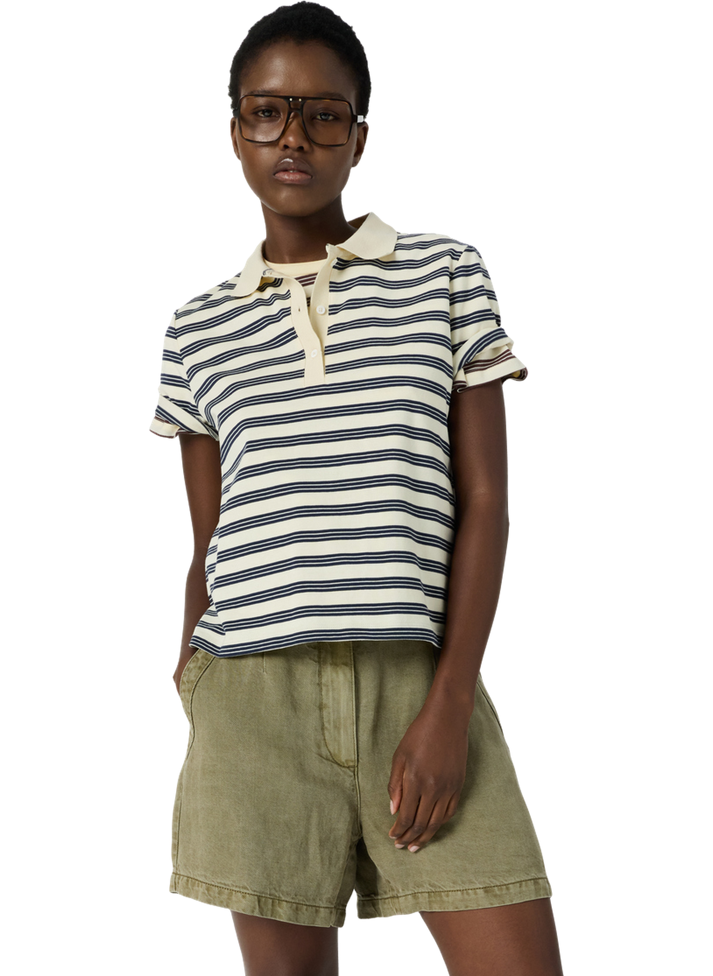 Polo rayé en coton - marcie GERARD DAREL Bleu