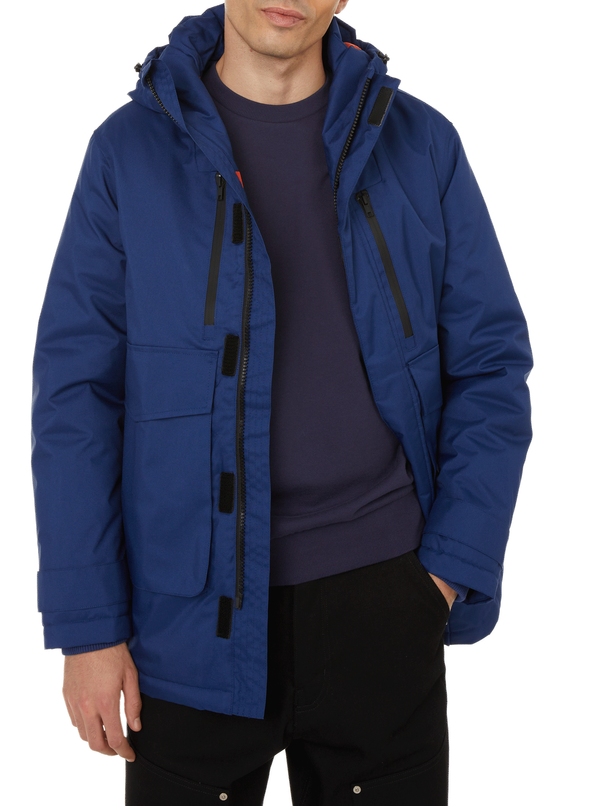 Parka à capuche 45.EW Bleu