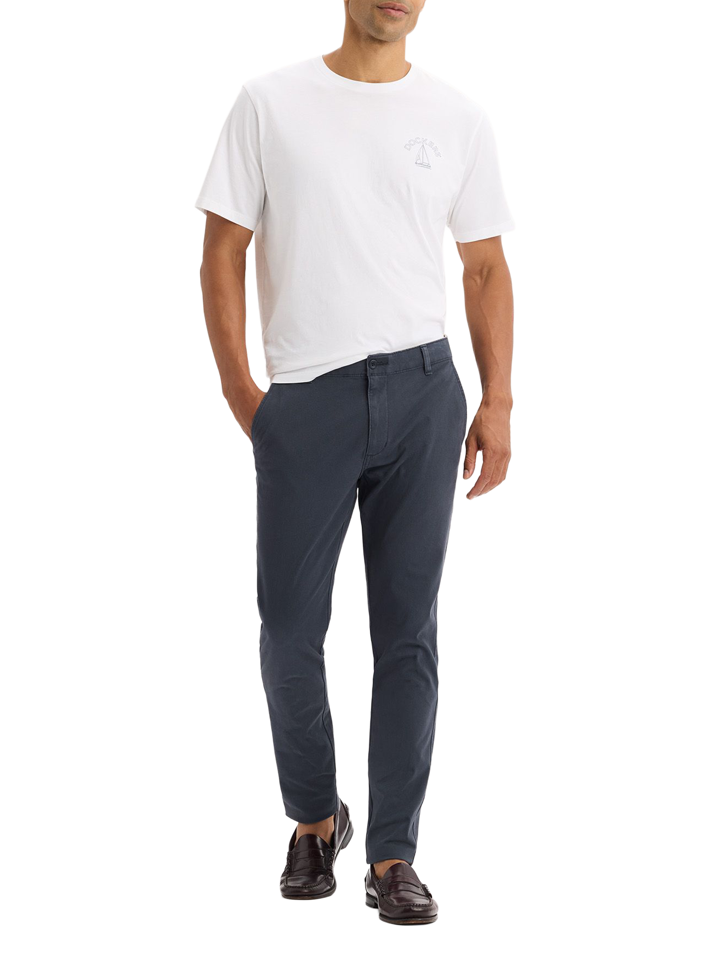Pantalon chino en coton mélangé DOCKERS Bleu