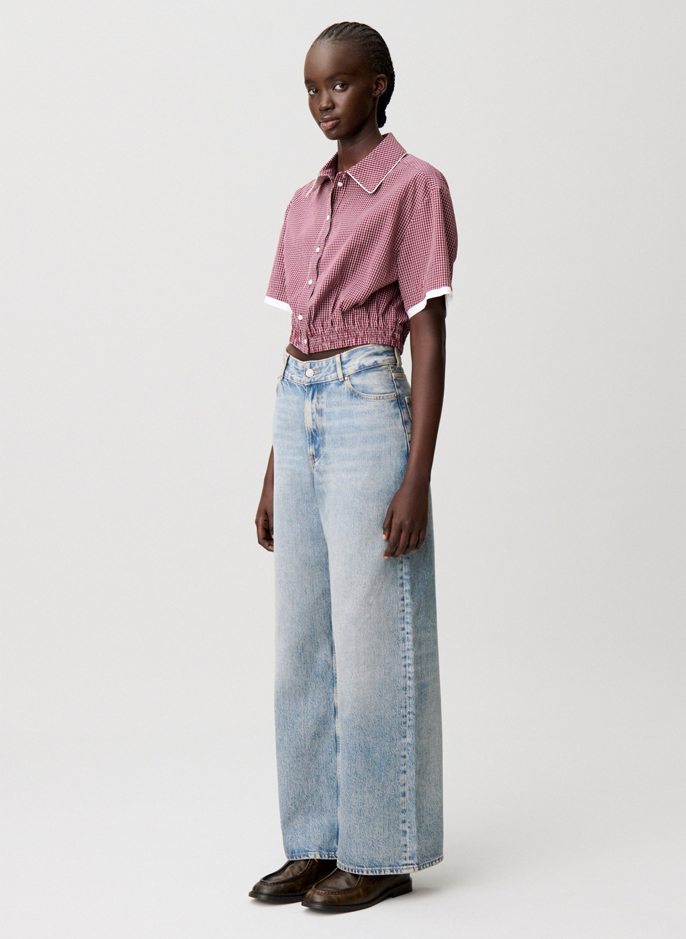 Jean évasé en coton jeanjeanne CLAUDIE PIERLOT Bleu