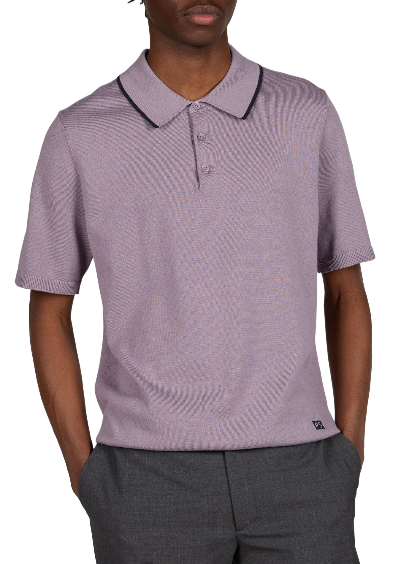 Short-sleeved organic cotton polo PAUL SMITH Purple