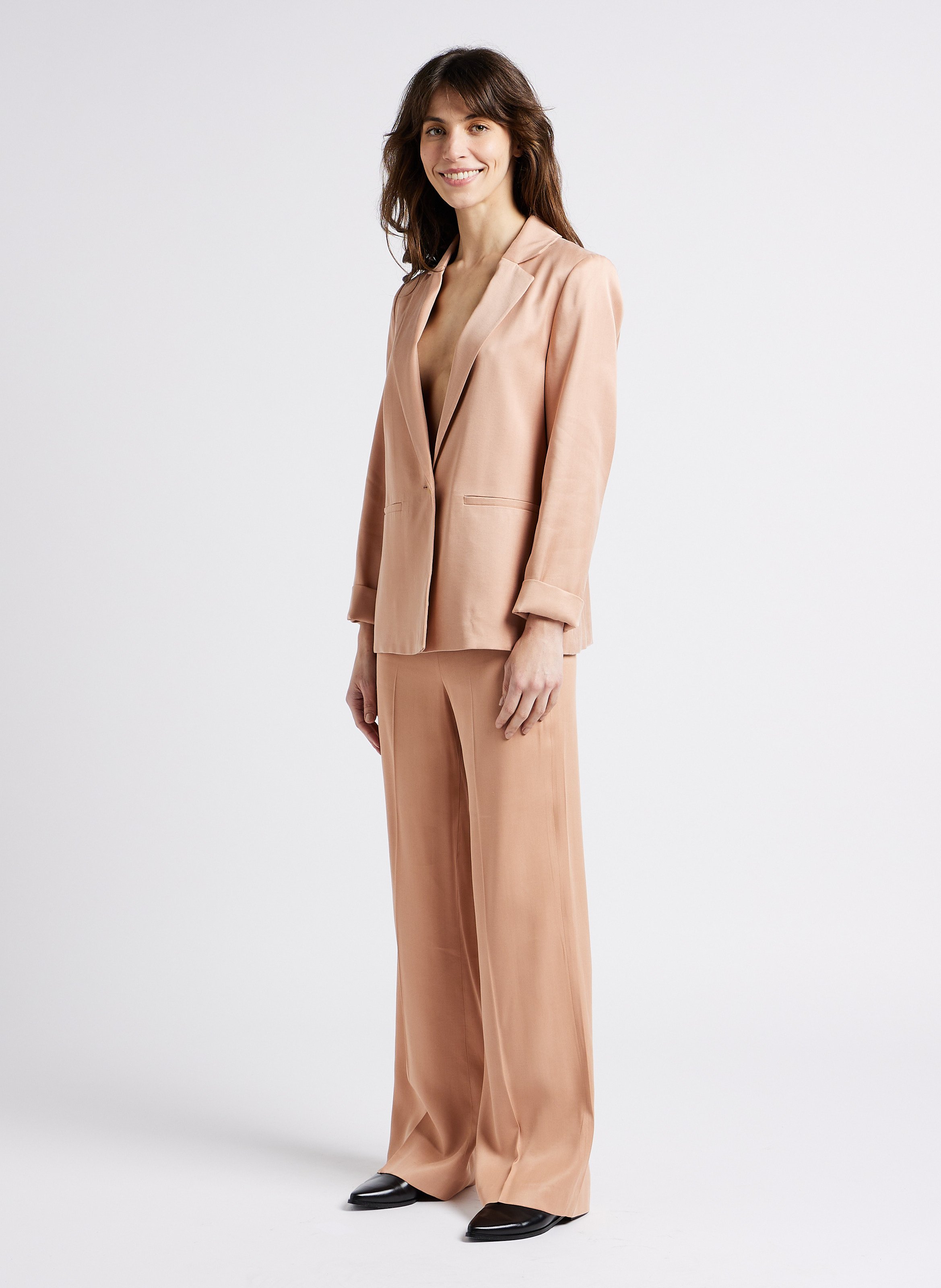 Ballerines en cuir acajou JONAK Noir