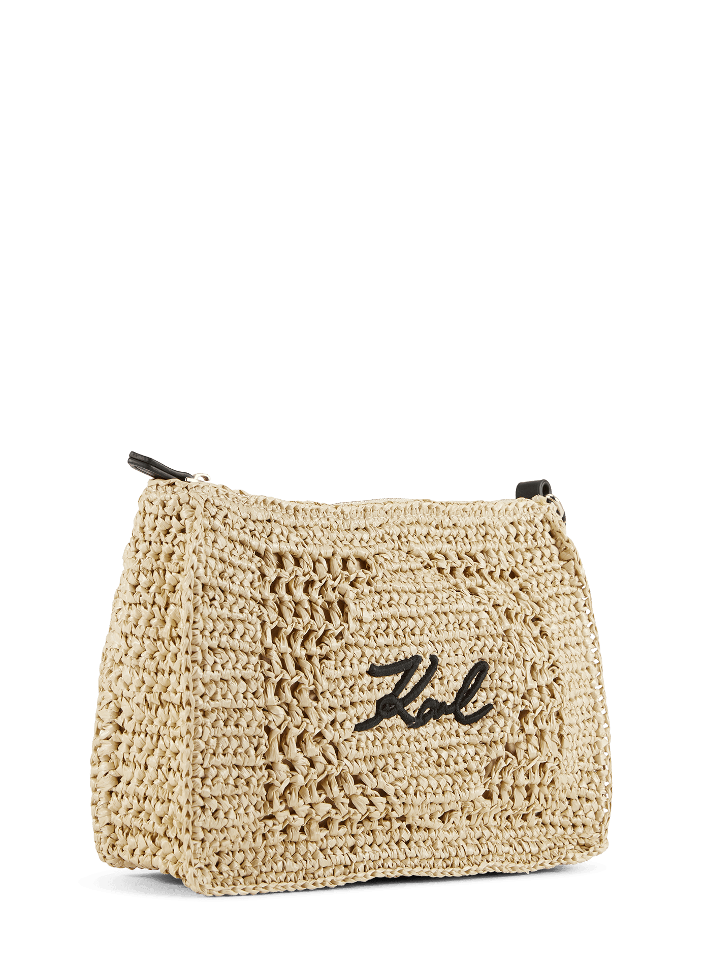 Trousse de toilette brodée K/Signature KARL LAGERFELD Marron