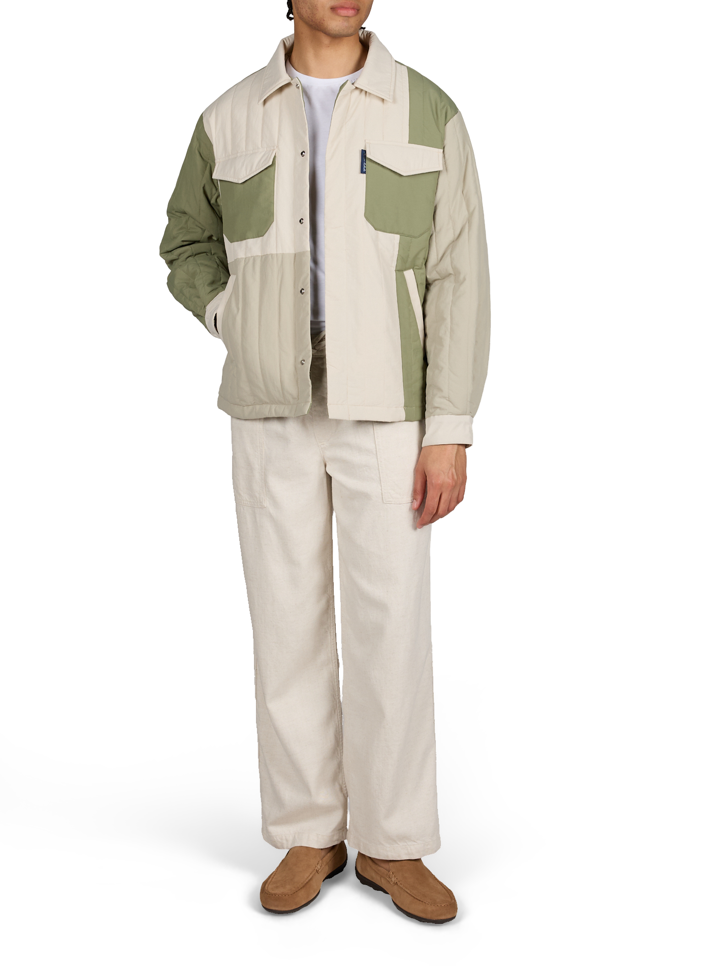 Chabrier patchwork cotton bomber jacket MAISON LABICHE Green