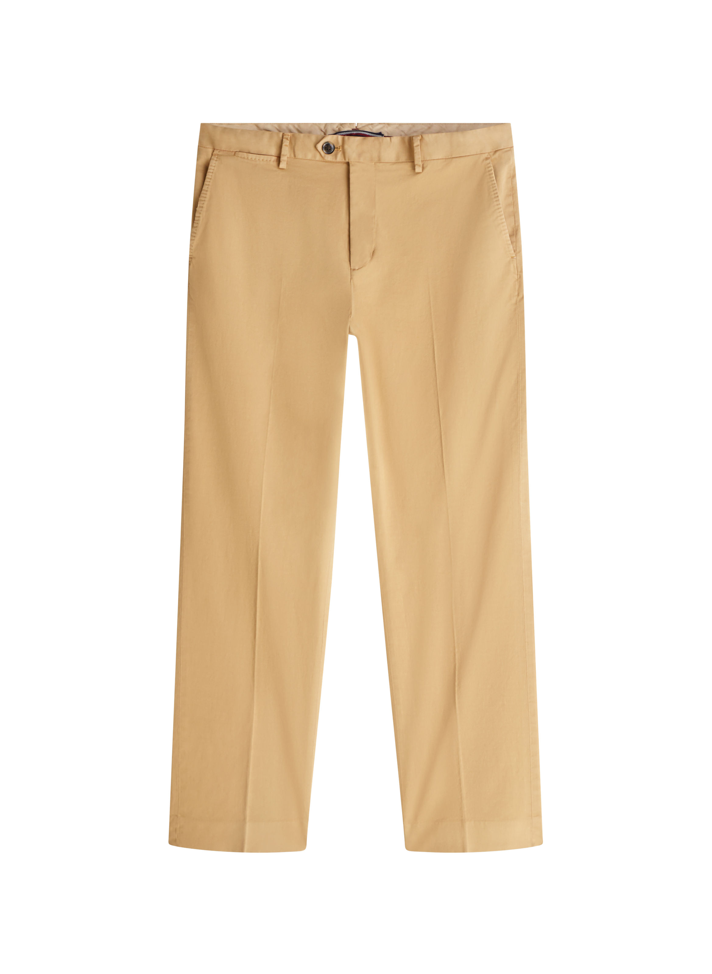 Pantalon droit New York Label en coton mélangé TOMMY HILFIGER Beige