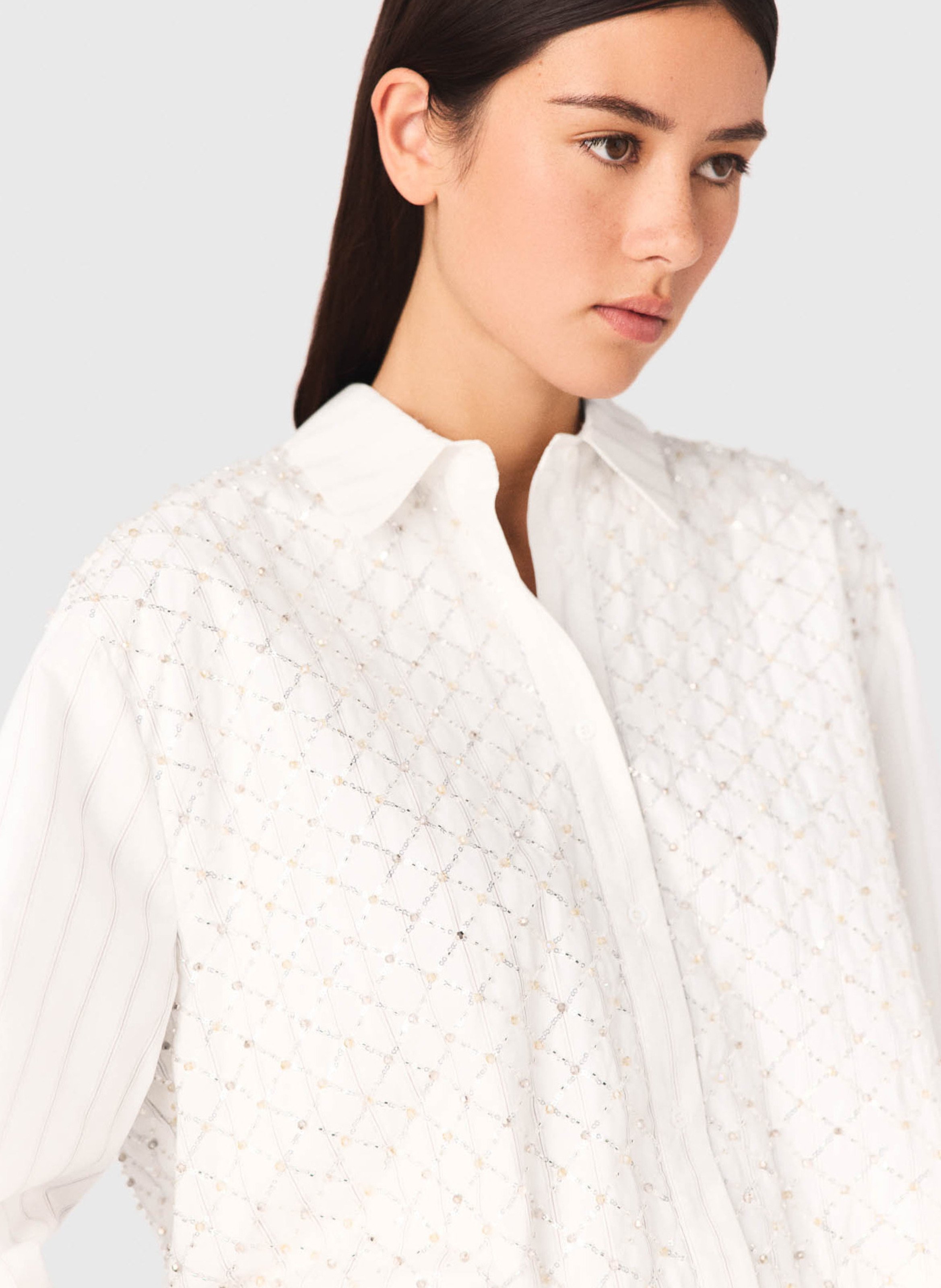 Chemise oversize en coton Blanc