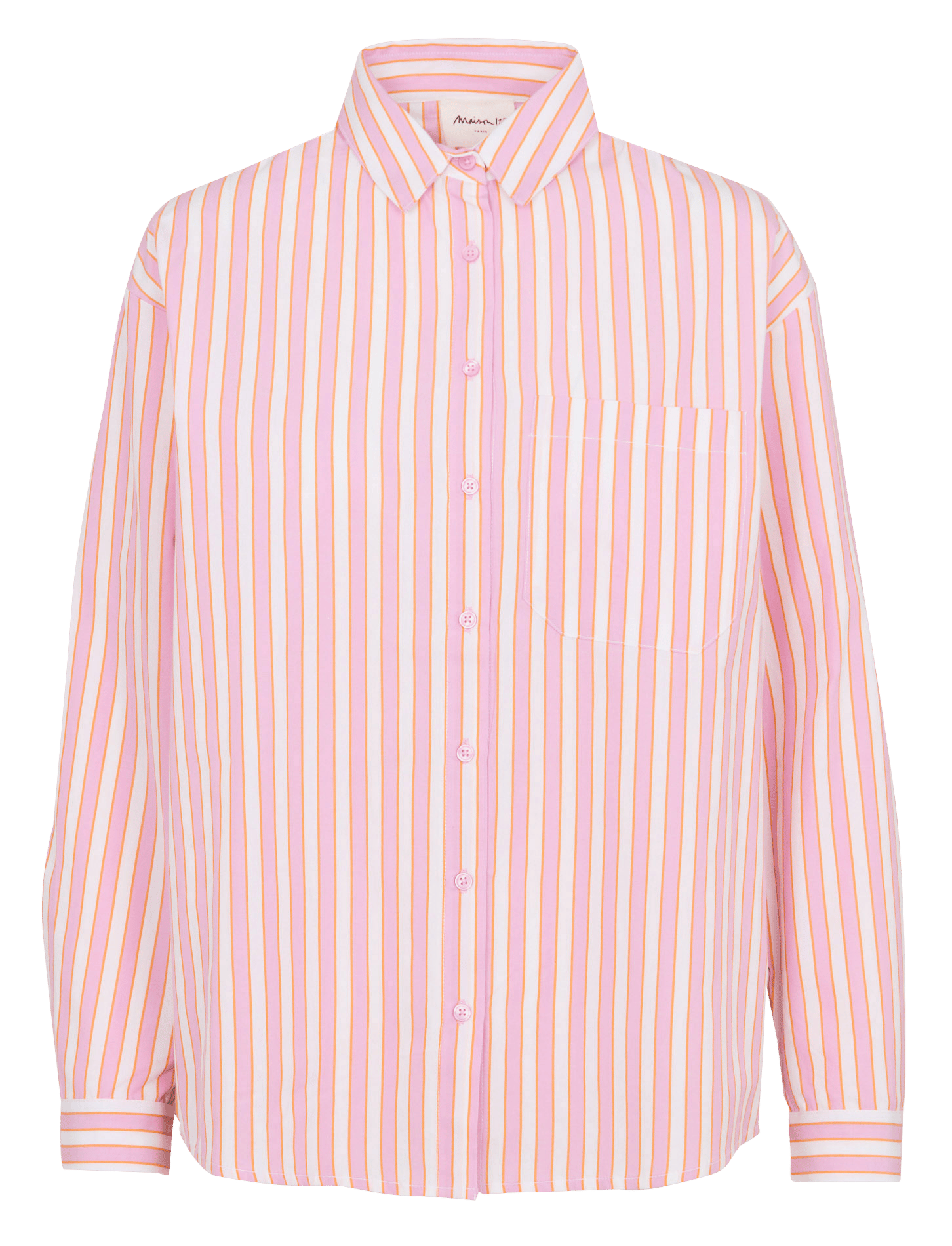 Chemise à rayures en coton dharma MAISON 123 Rose
