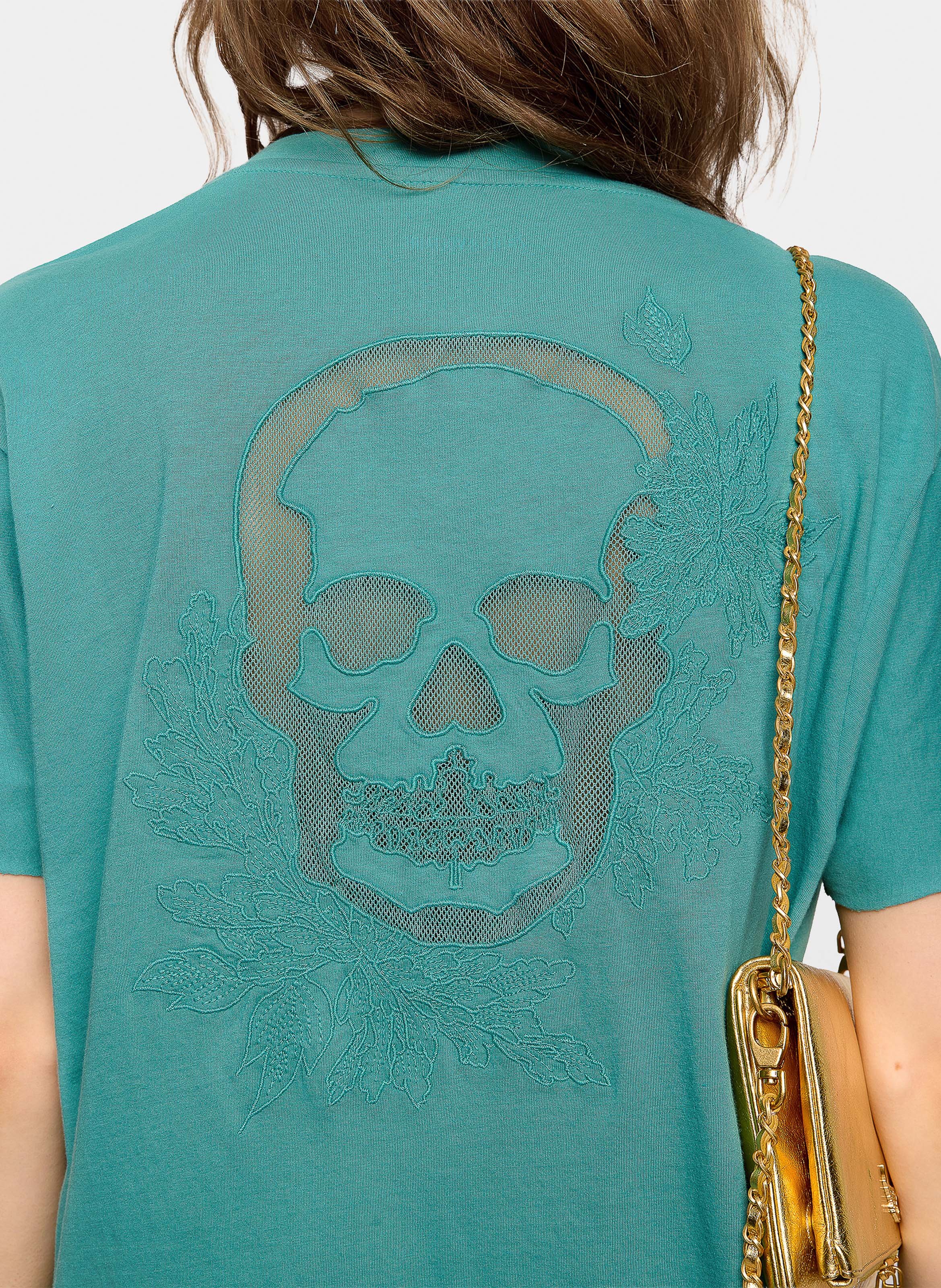 Tee-shirt col rond en coton bio cloe ZADIG&VOLTAIRE Vert