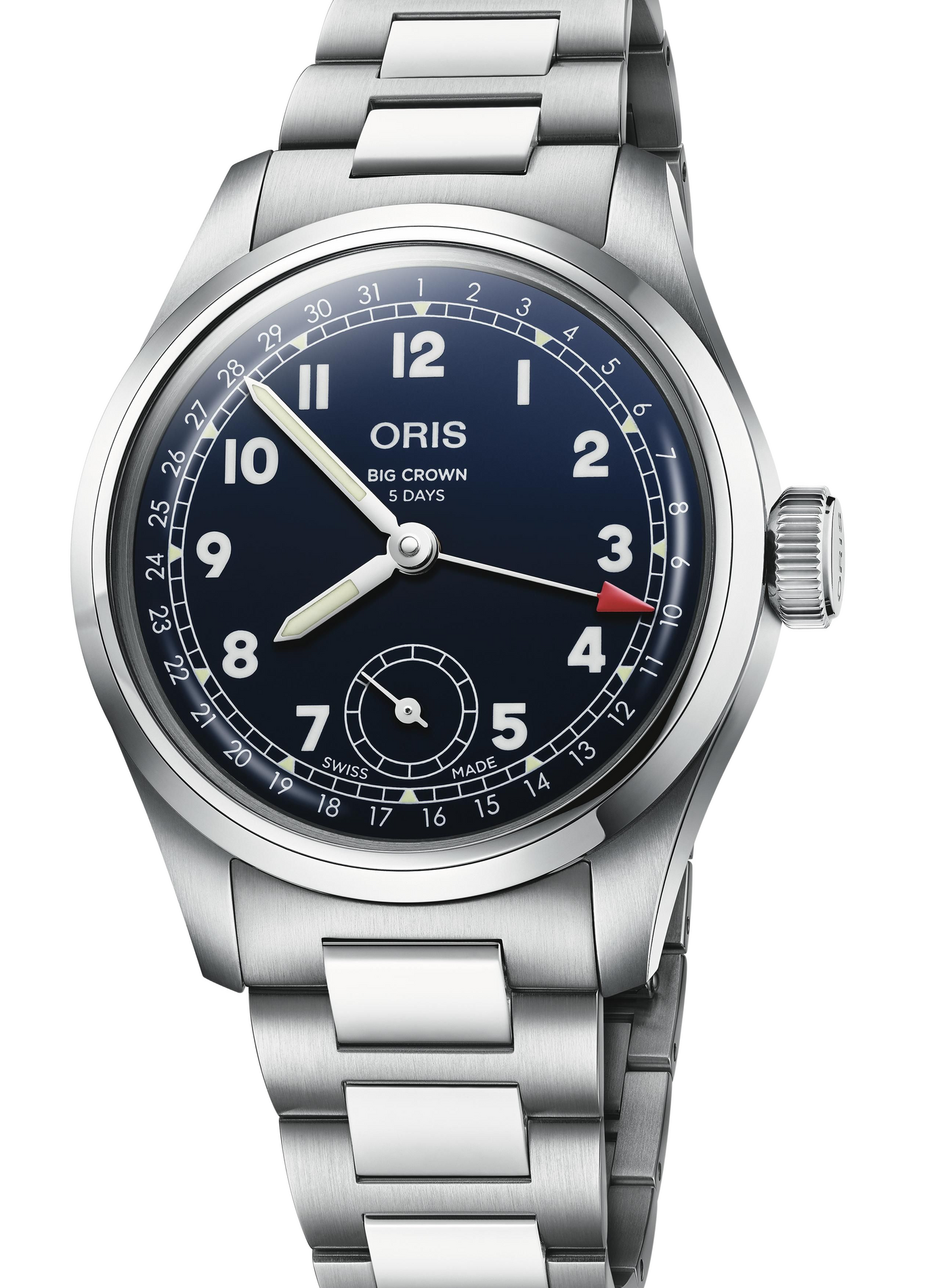 Montre automatique Oris Big Crown Calibre 403 en acier inoxydable ORIS Bleu