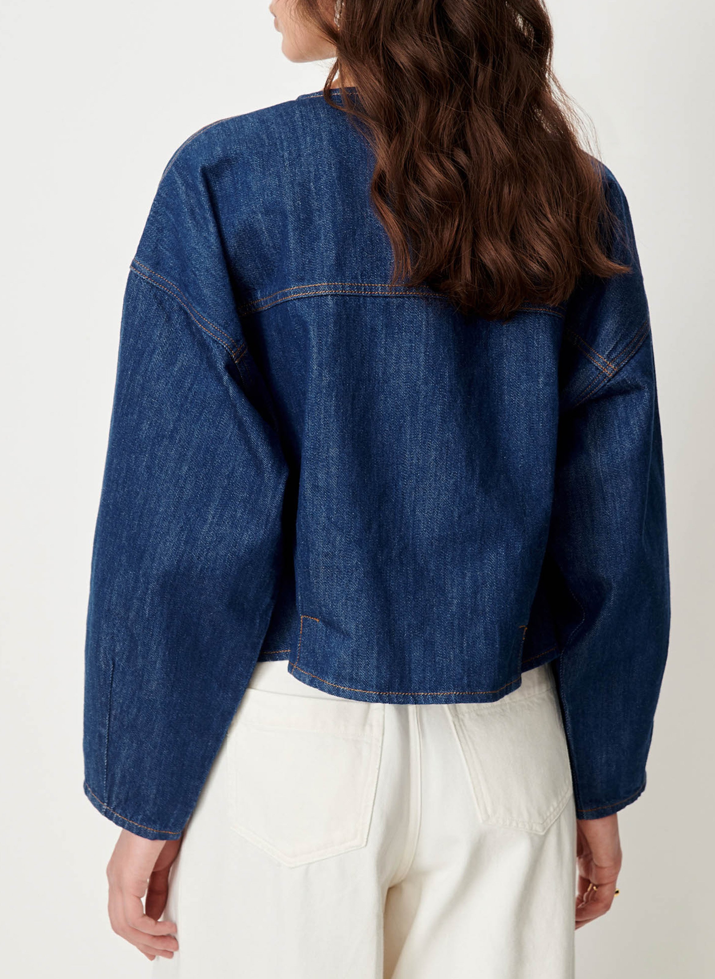 Veste courte en coton almodiva SESSUN Bleu