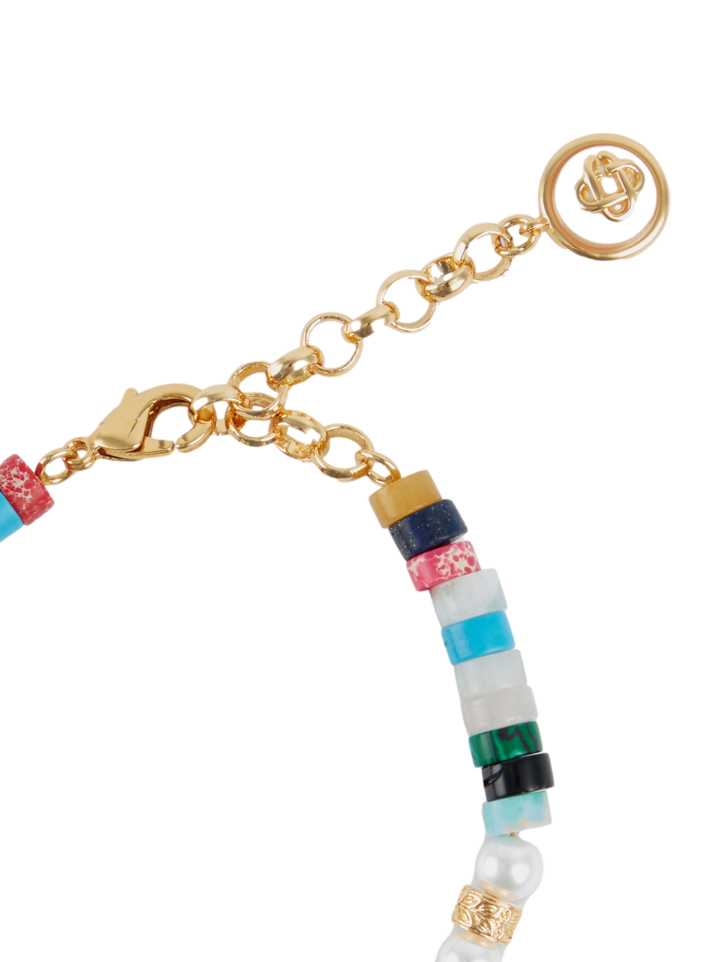 Pearl Beaded Bracelet with Logo CASABLANCA PARIS Multicolour