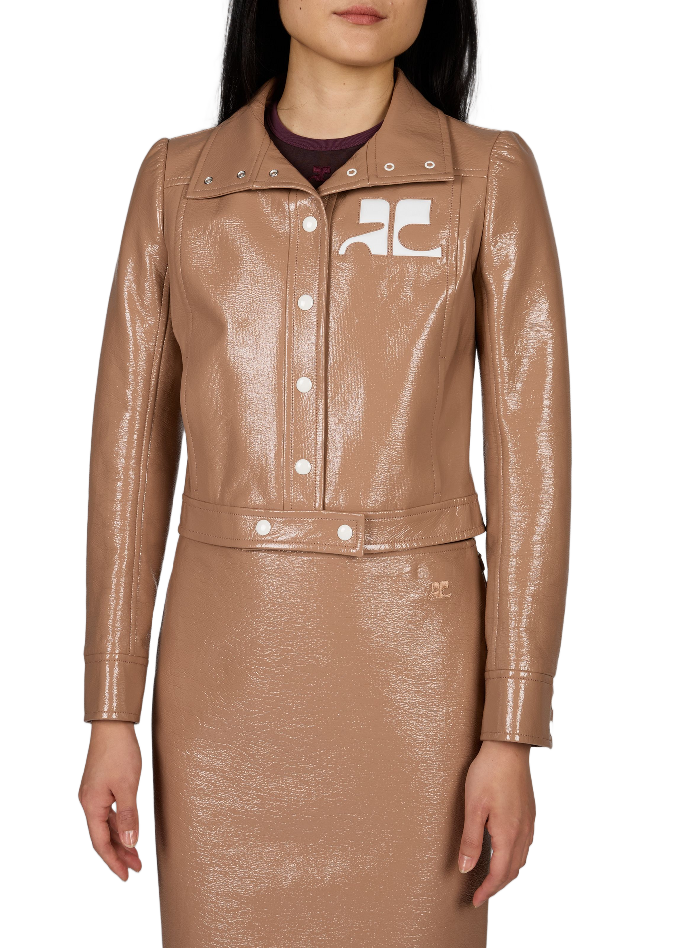 Vinyljacke COURRÈGES Braun
