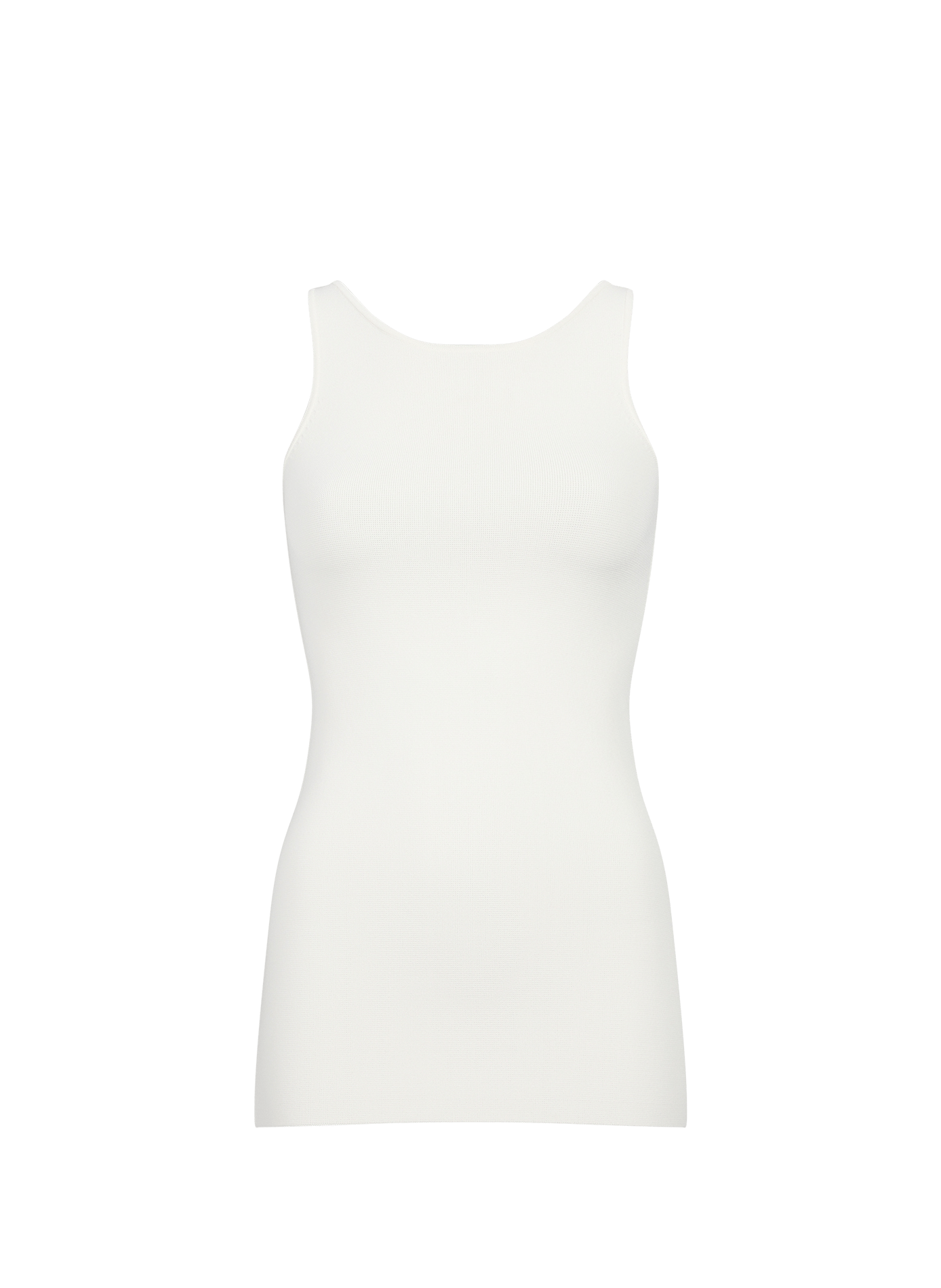 Débardeur droit en maille compacte TOTEME Blanc