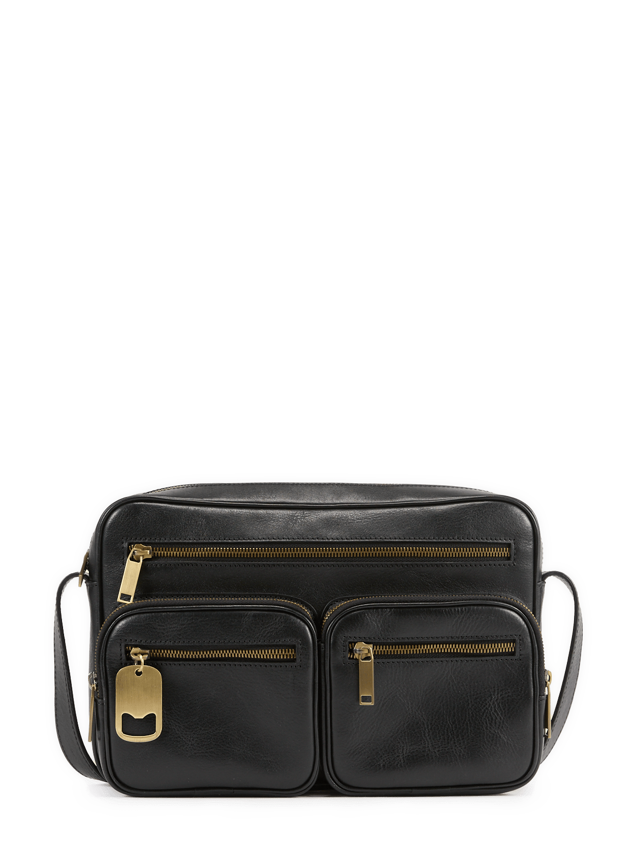 Leather shoulder bag SAISON 1865 Black