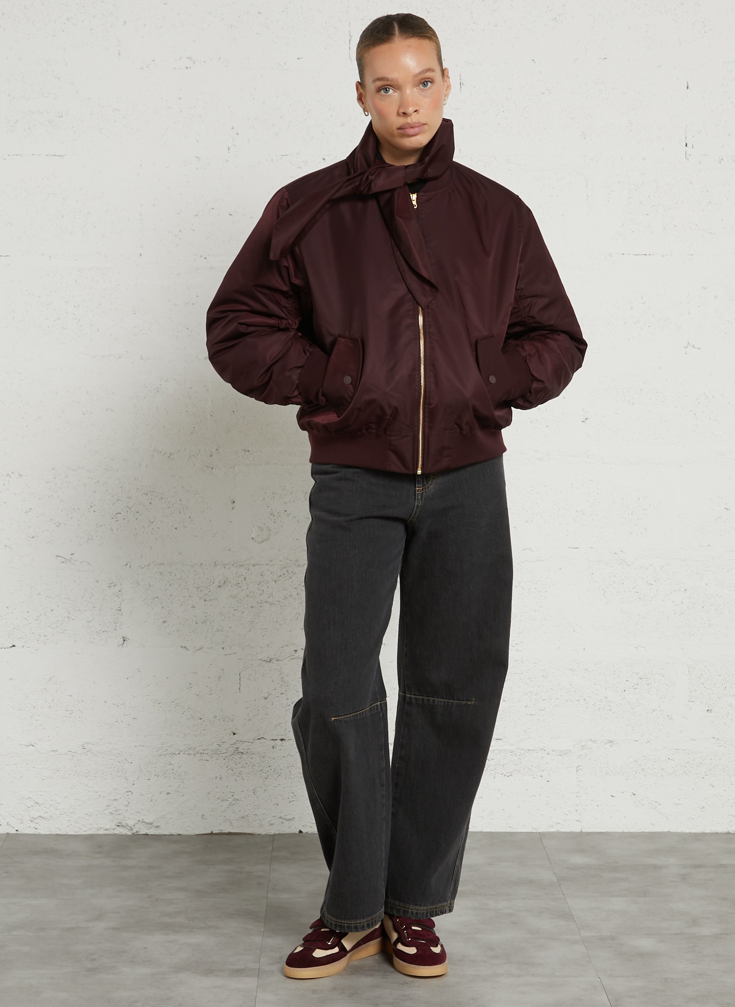 Sneakers met klittenband van lamsleer vesper BOBBIES Paars