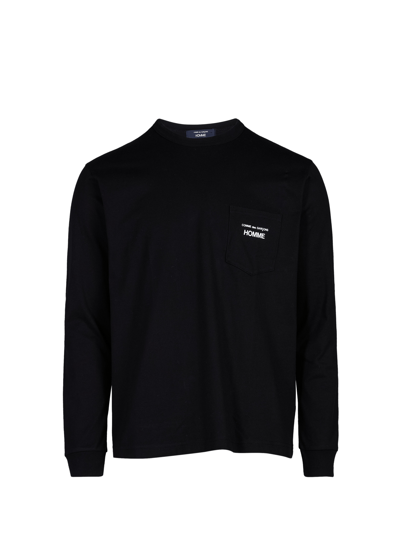 T-shirt manches longues à logo en coton COMME DES GARCONS HOMME Noir