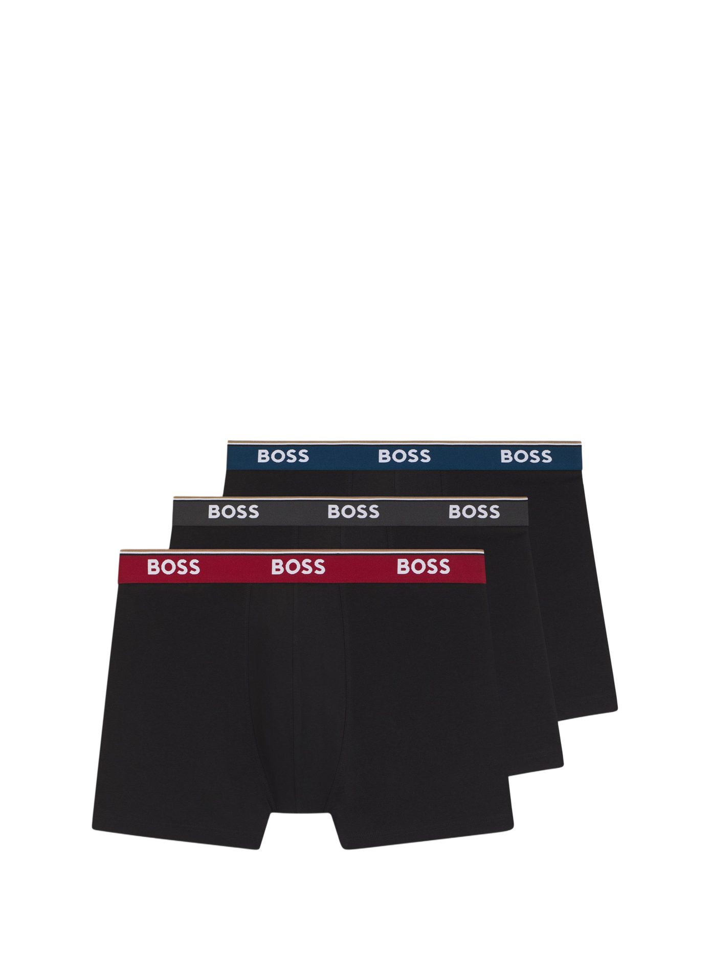 Pack of three cotton boxers BOSS Black