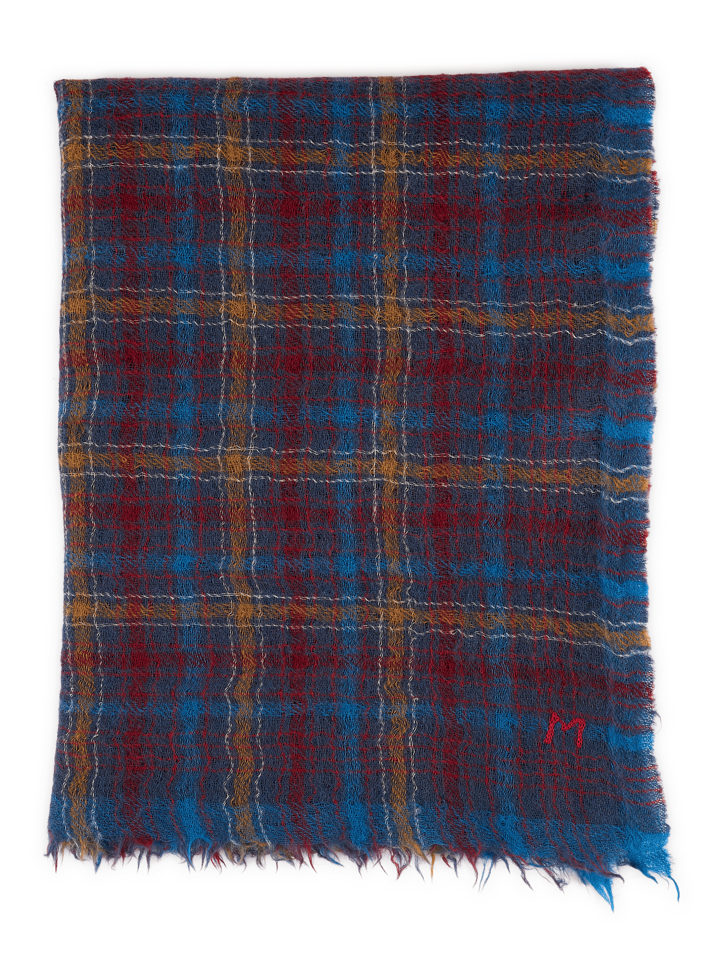 Foulard à carreaux en laine MOISMONT Multicolore