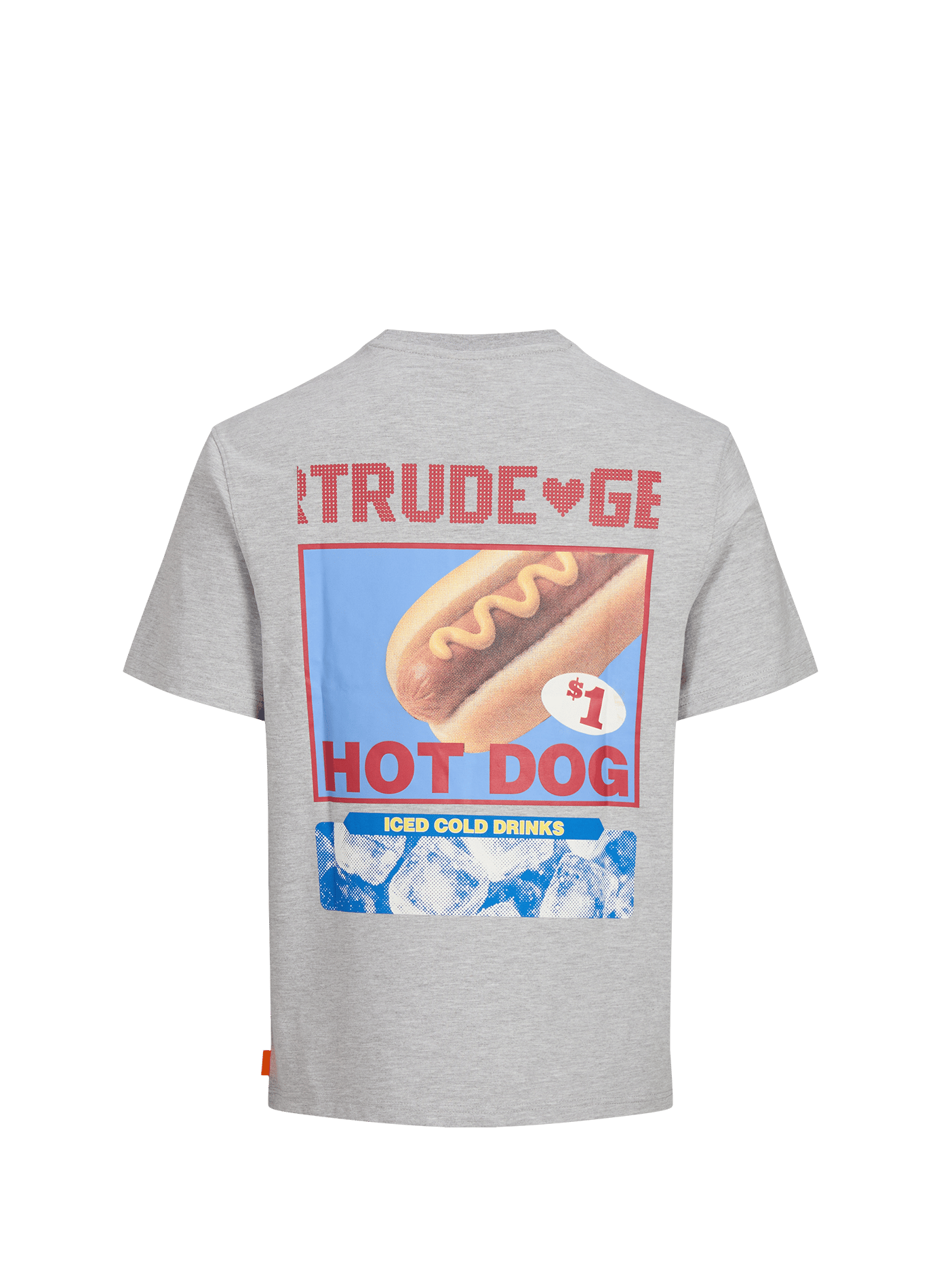 Screen-printed crew-neck T-shirt GERTRUDE Grey