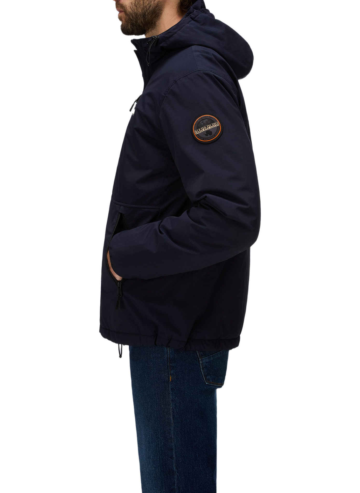 Parka droite unie à capuche NAPAPIJRI Bleu