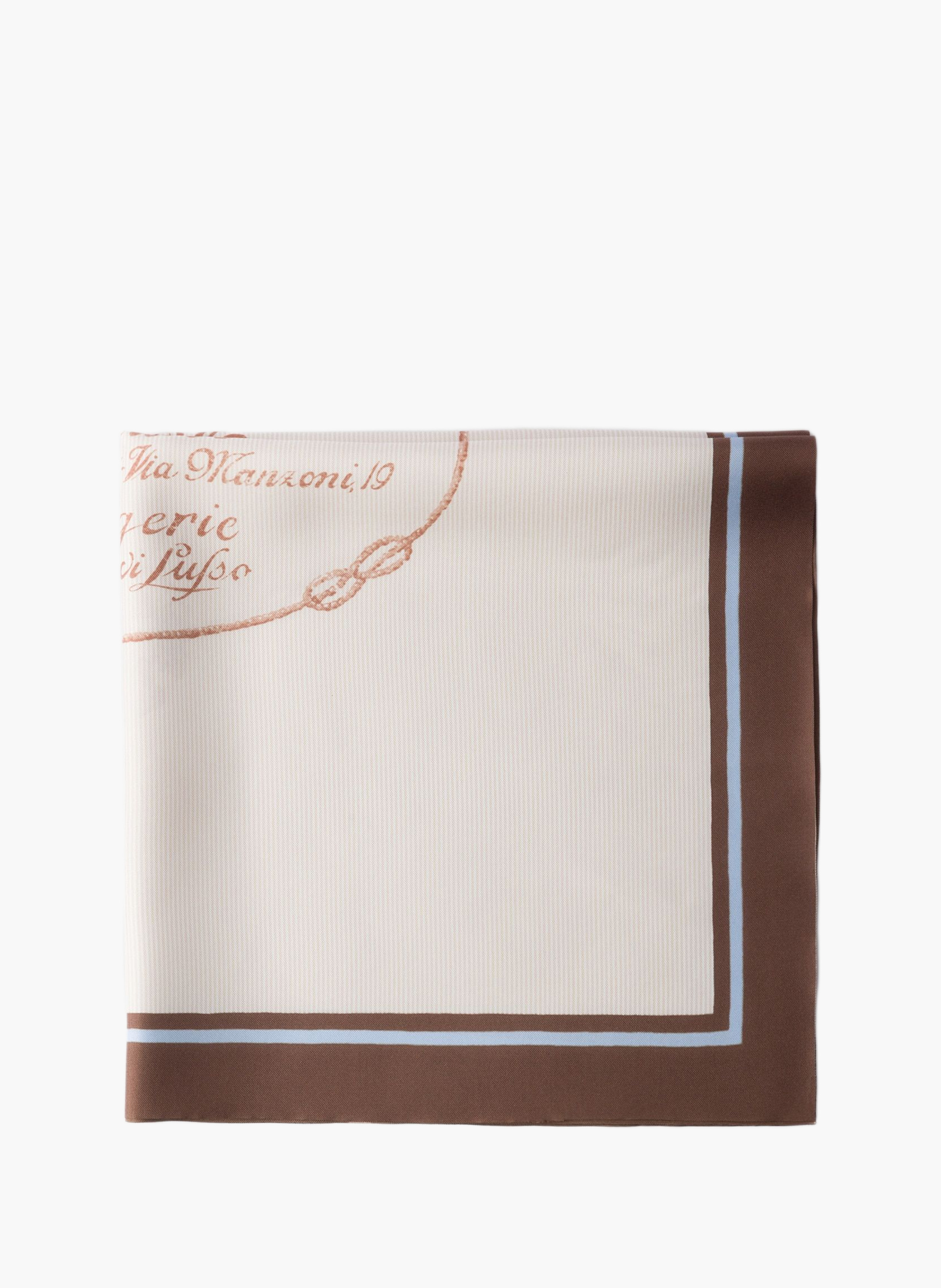 Foulard en sergé imprimé PRADA Marron